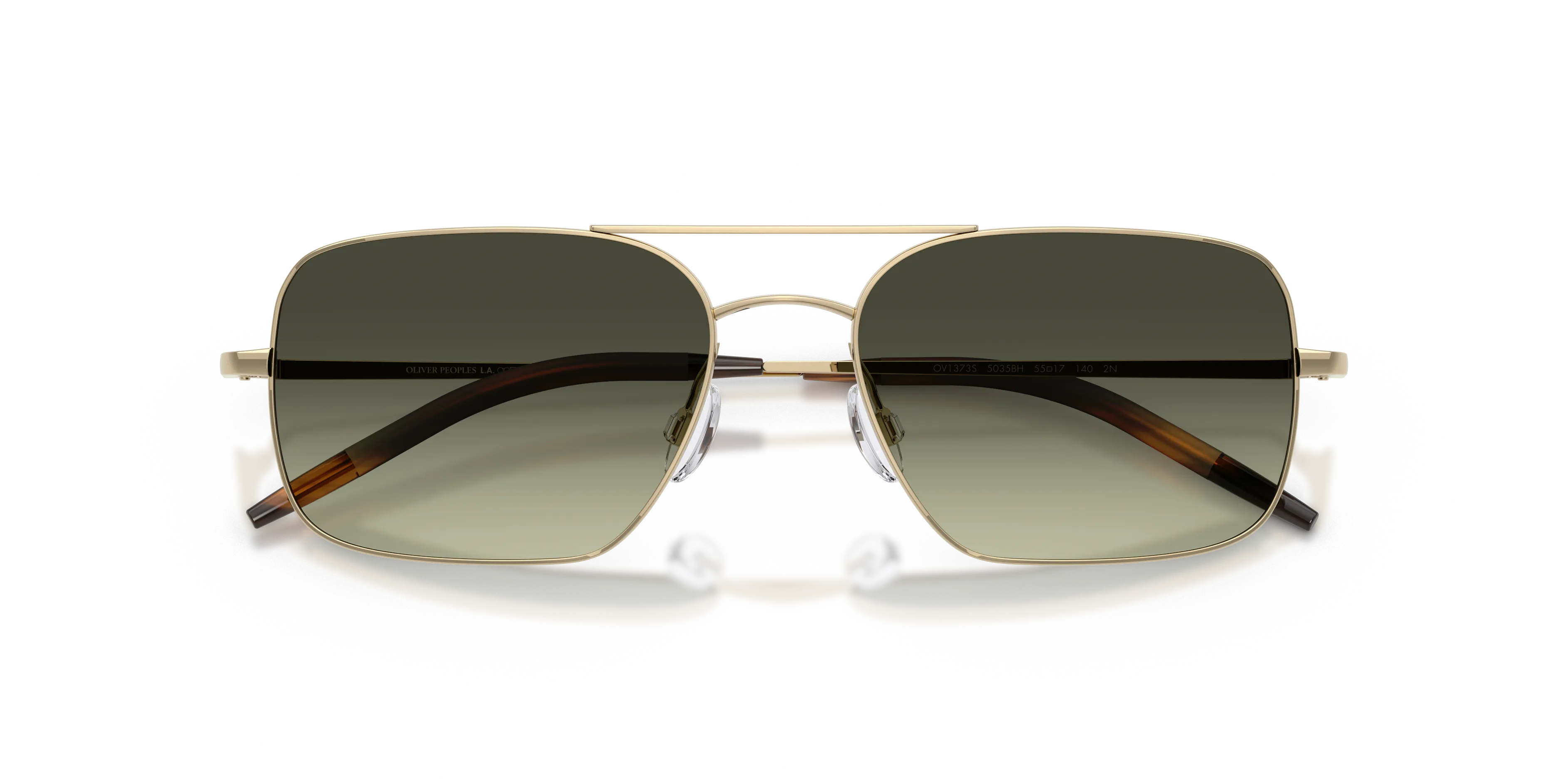 Oliver Peoples OV1373S VICTORY II 5035BH Occhiali da sole Metallo Oro Verde G15 Squadrata Normale - immagine 2