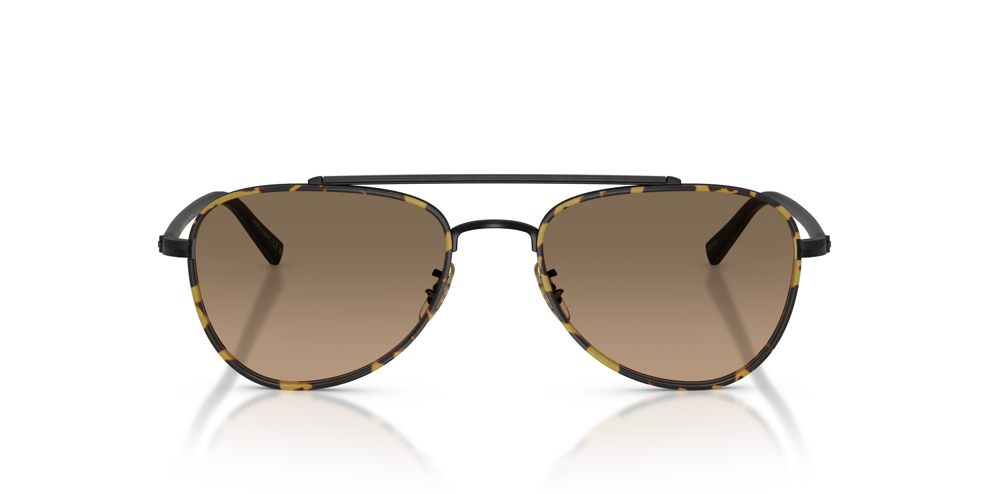 Oliver Peoples OV1372ST SACOYE 5062GN Occhiali da sole Titanio Nero Marrone Pilot Polarizzata - immagine 3