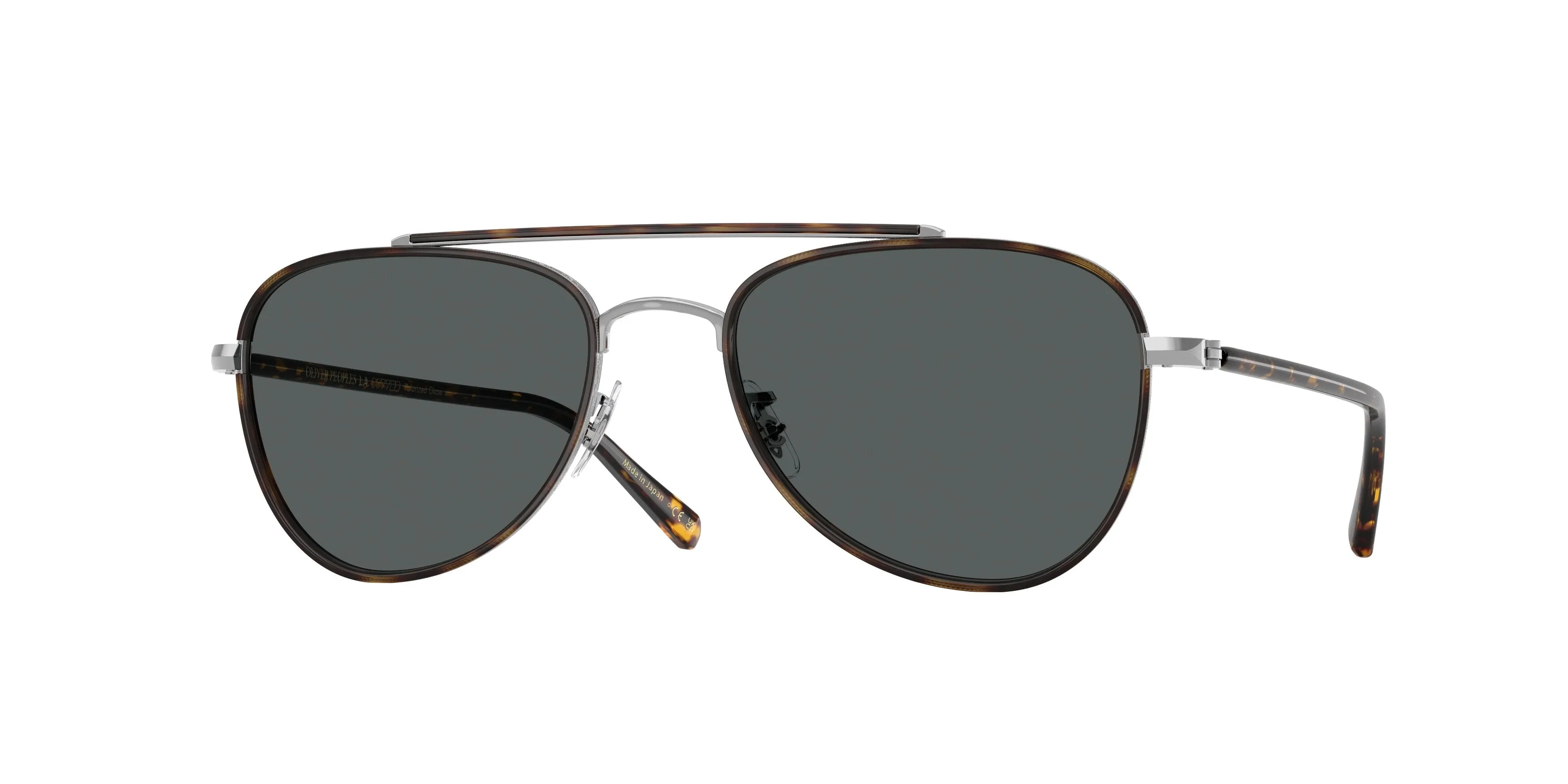 Oliver Peoples OV1372ST SACOYE 5036P2 Occhiali da sole Titanio Argento Grigio Pilot Polarizzata - immagine 1