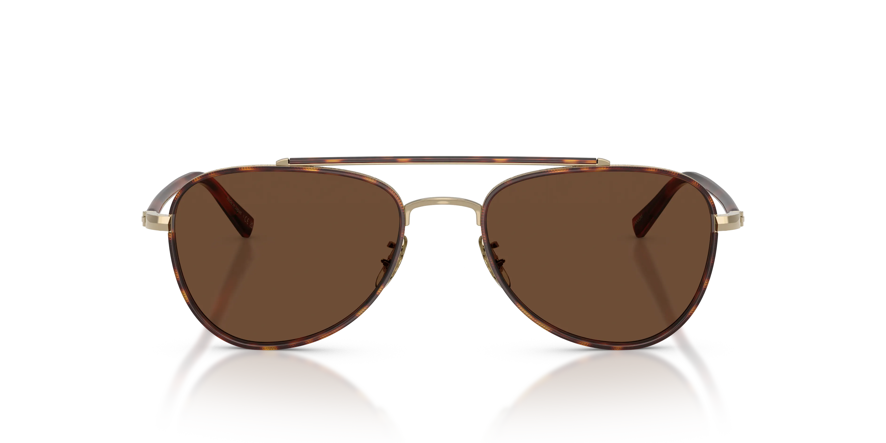 Oliver Peoples OV1372ST SACOYE 5035AN Occhiali da sole Titanio Oro Marrone Pilot Polarizzata - immagine 3