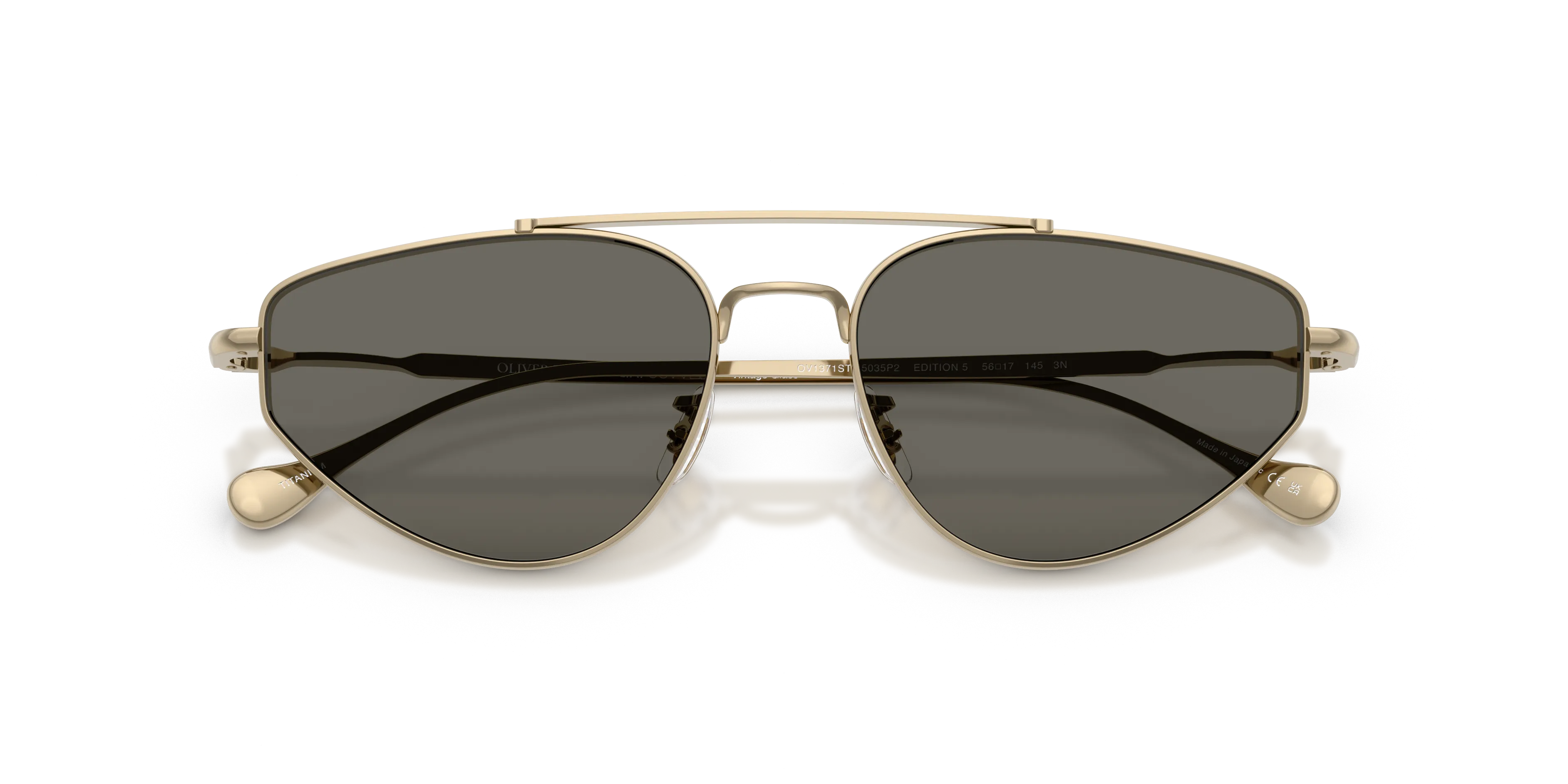 Oliver Peoples x Jil Sander OV1371ST EDITION 5 5035P2 Occhiali da sole Titanio Oro Grigio Geometrica Normale - immagine 2