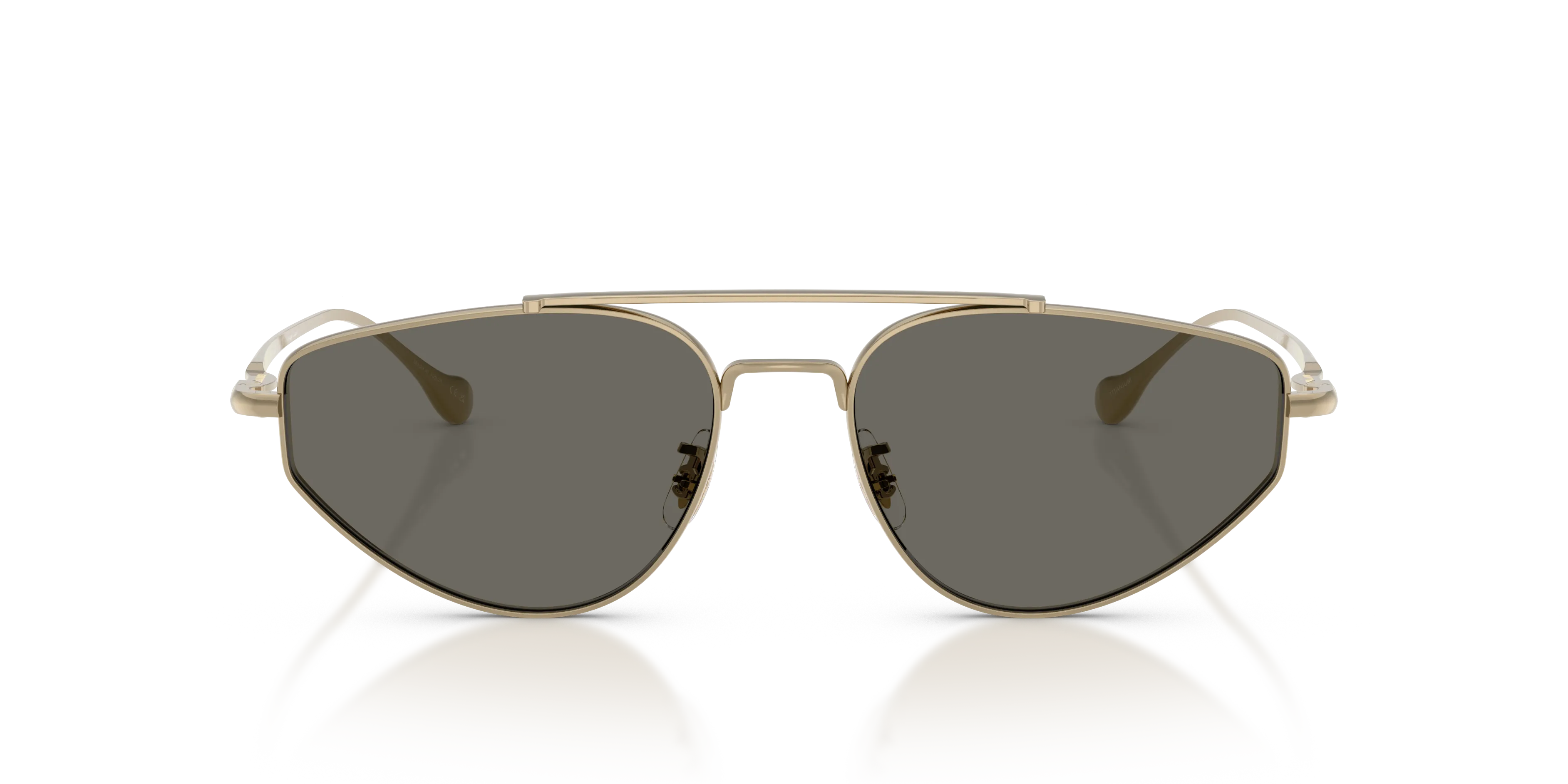 Oliver Peoples x Jil Sander OV1371ST EDITION 5 5035P2 Occhiali da sole Titanio Oro Grigio Geometrica Normale - immagine 3