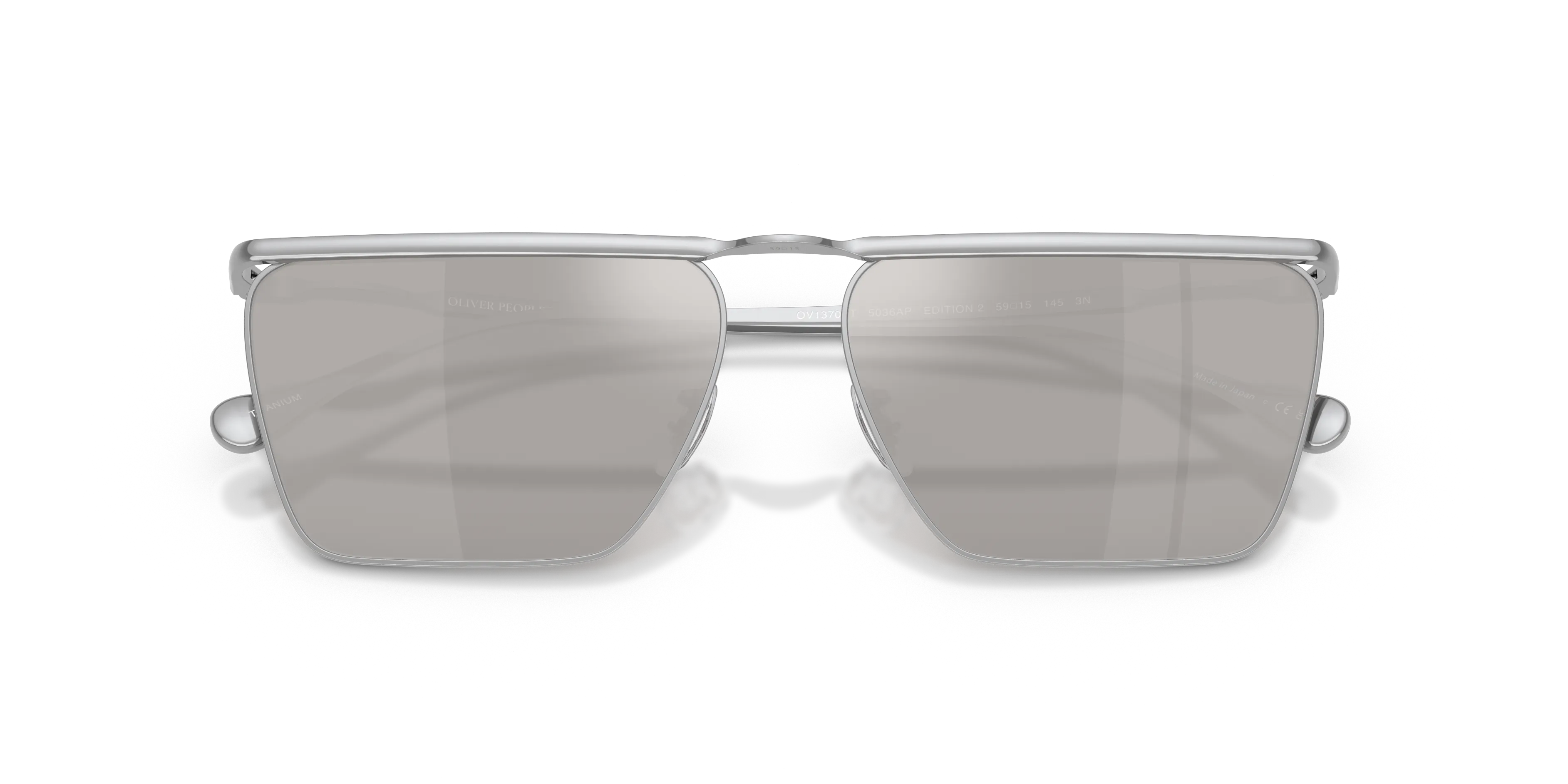 Oliver Peoples x Jil Sander OV1370ST EDITION 2 5036AP Occhiali da sole Titanio Argento Argento Geometrica Normale - immagine 2