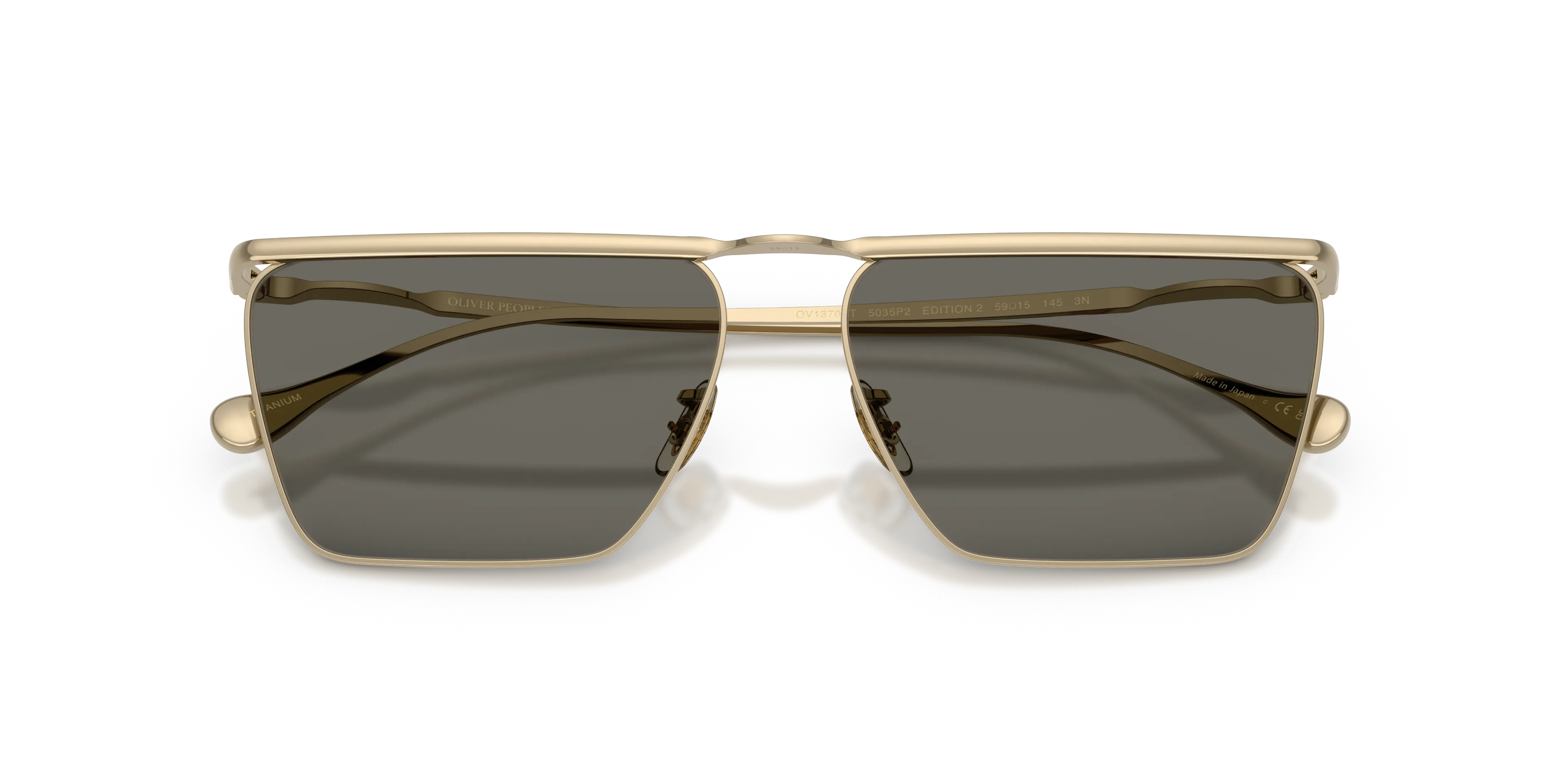 Oliver Peoples x Jil Sander OV1370ST EDITION 2 5035P2 Occhiali da sole Titanio Oro Grigio Geometrica Normale - immagine 2