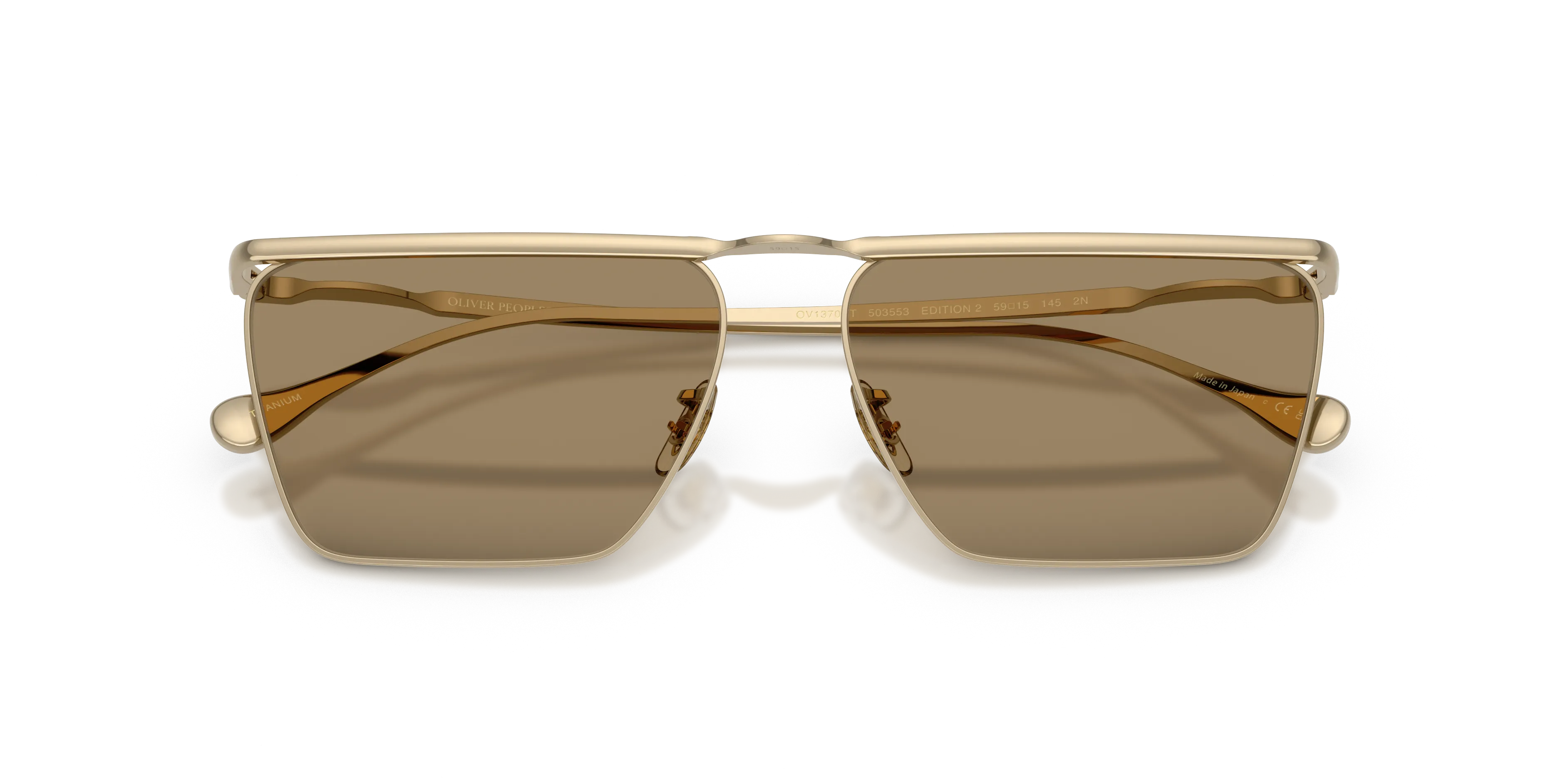 Oliver Peoples x Jil Sander OV1370ST EDITION 2 503553 Occhiali da sole Titanio Oro Giallo Geometrica Normale - immagine 2