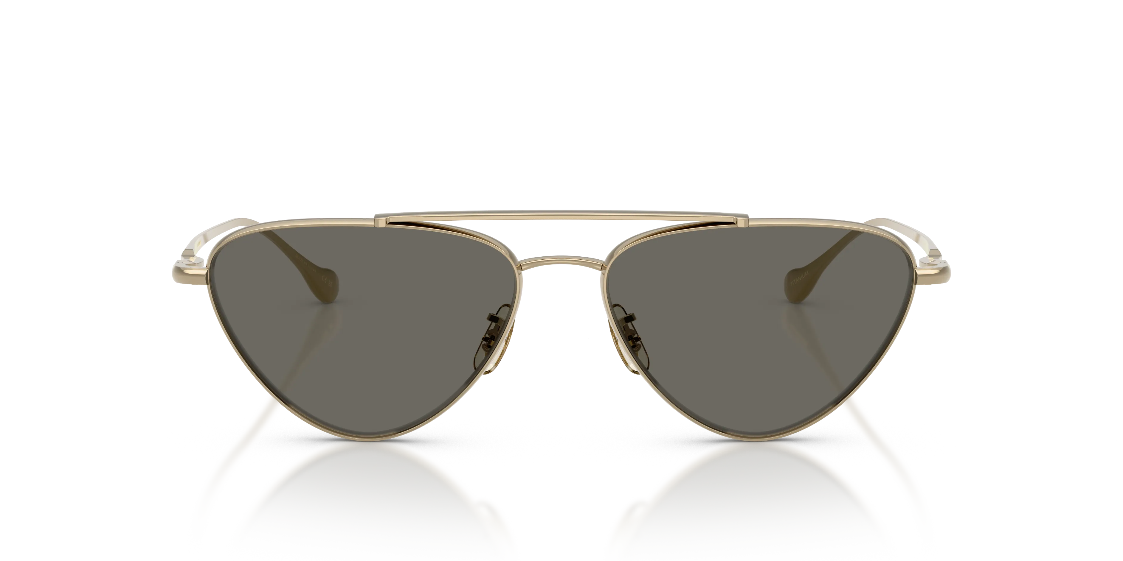 Oliver Peoples x Jil Sander OV1369ST EDITION 1 5035P2 Occhiali da sole Titanio Oro Grigio Cat Eye Normale - immagine 3