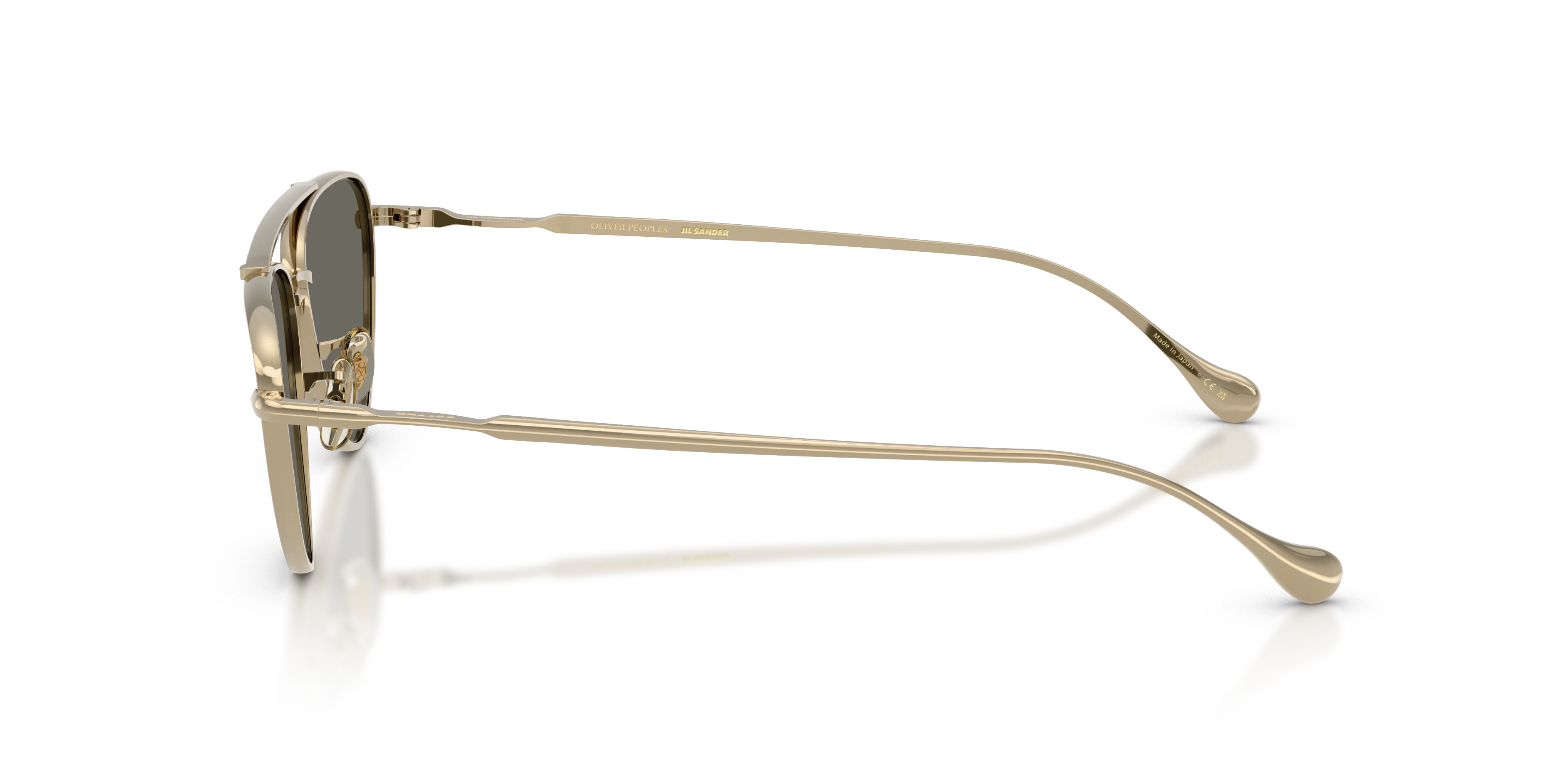 Oliver Peoples x Jil Sander OV1369ST EDITION 1 5035P2 Occhiali da sole Titanio Oro Grigio Cat Eye Normale - immagine 4