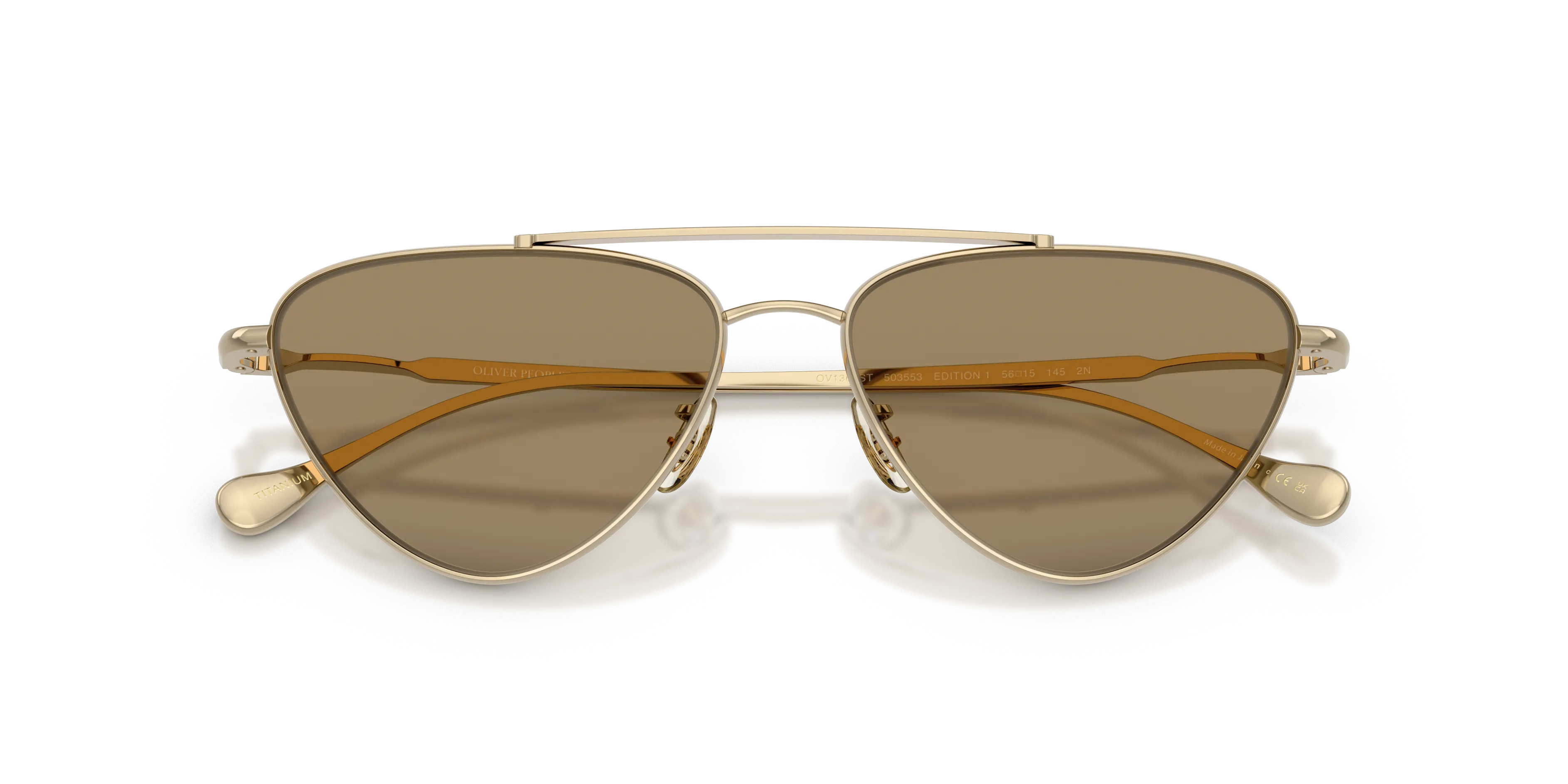 Oliver Peoples x Jil Sander OV1369ST EDITION 1 503553 Occhiali da sole Titanio Oro Giallo Cat Eye Normale - immagine 2