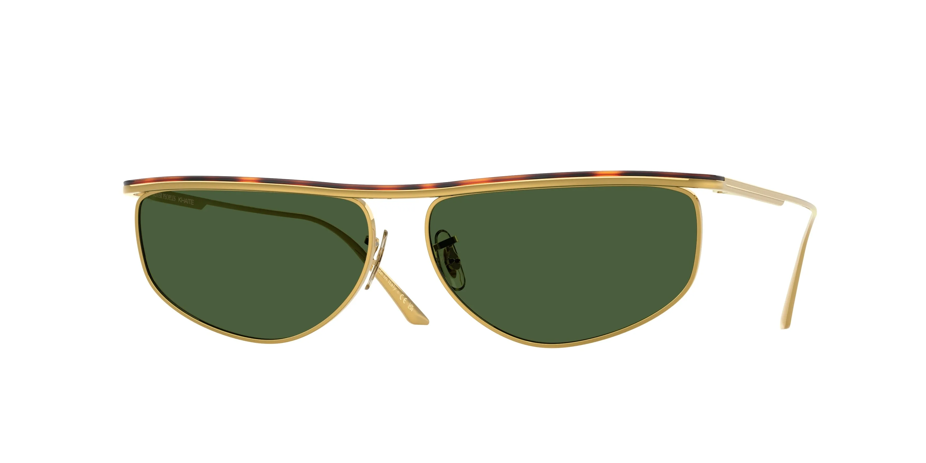 Oliver Peoples OV1367S 1986C 533271 Occhiali da sole Acciaio Oro Verde Geometrica Normale - immagine 1