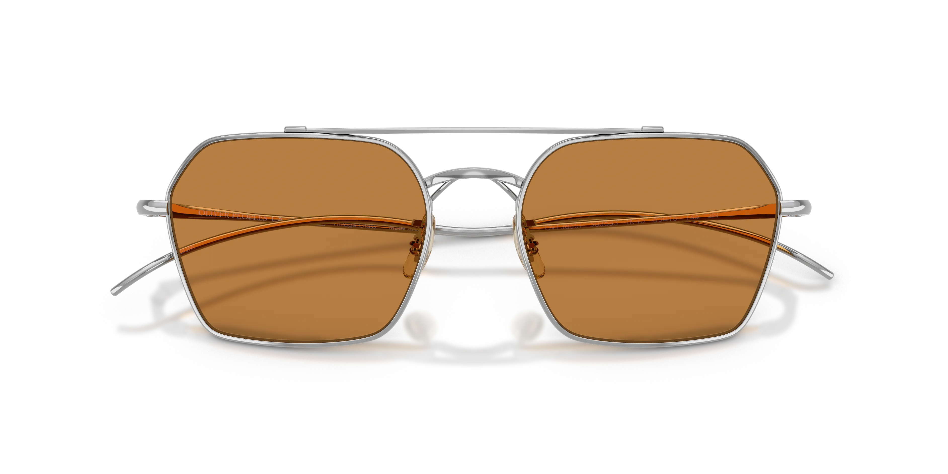 Oliver Peoples OV1365ST TK-15 503653 Occhiali da sole Titanio Argento Arancione Geometrica Normale - immagine 2