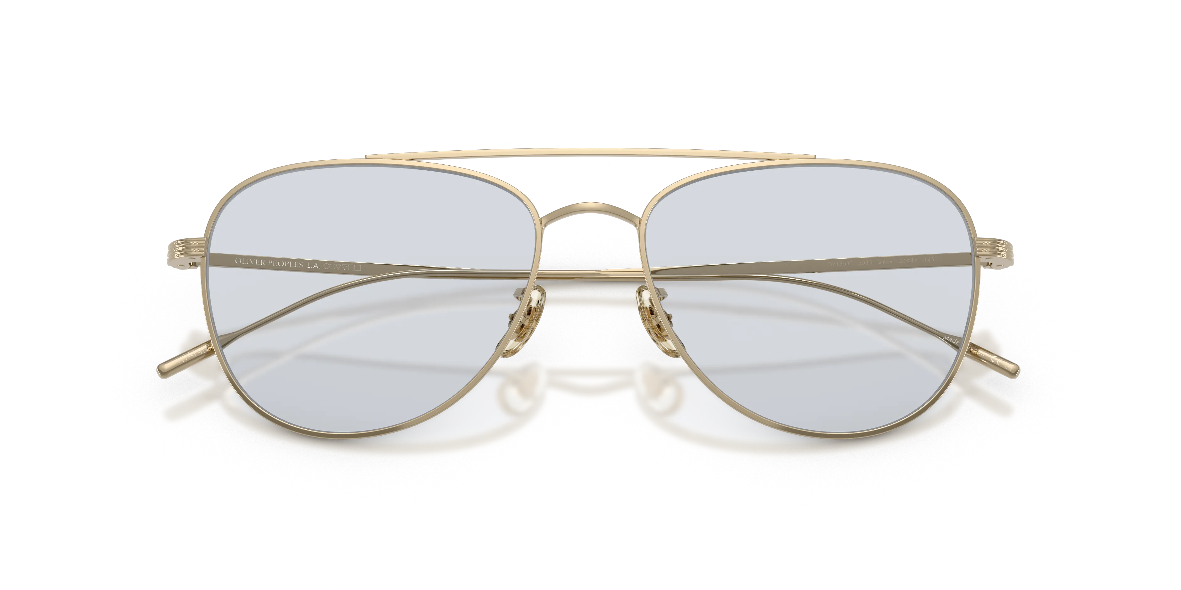 Oliver Peoples OV1363T STILSON 5035 Montature da vista Titanio Oro Blu Pilot Normale - immagine 2