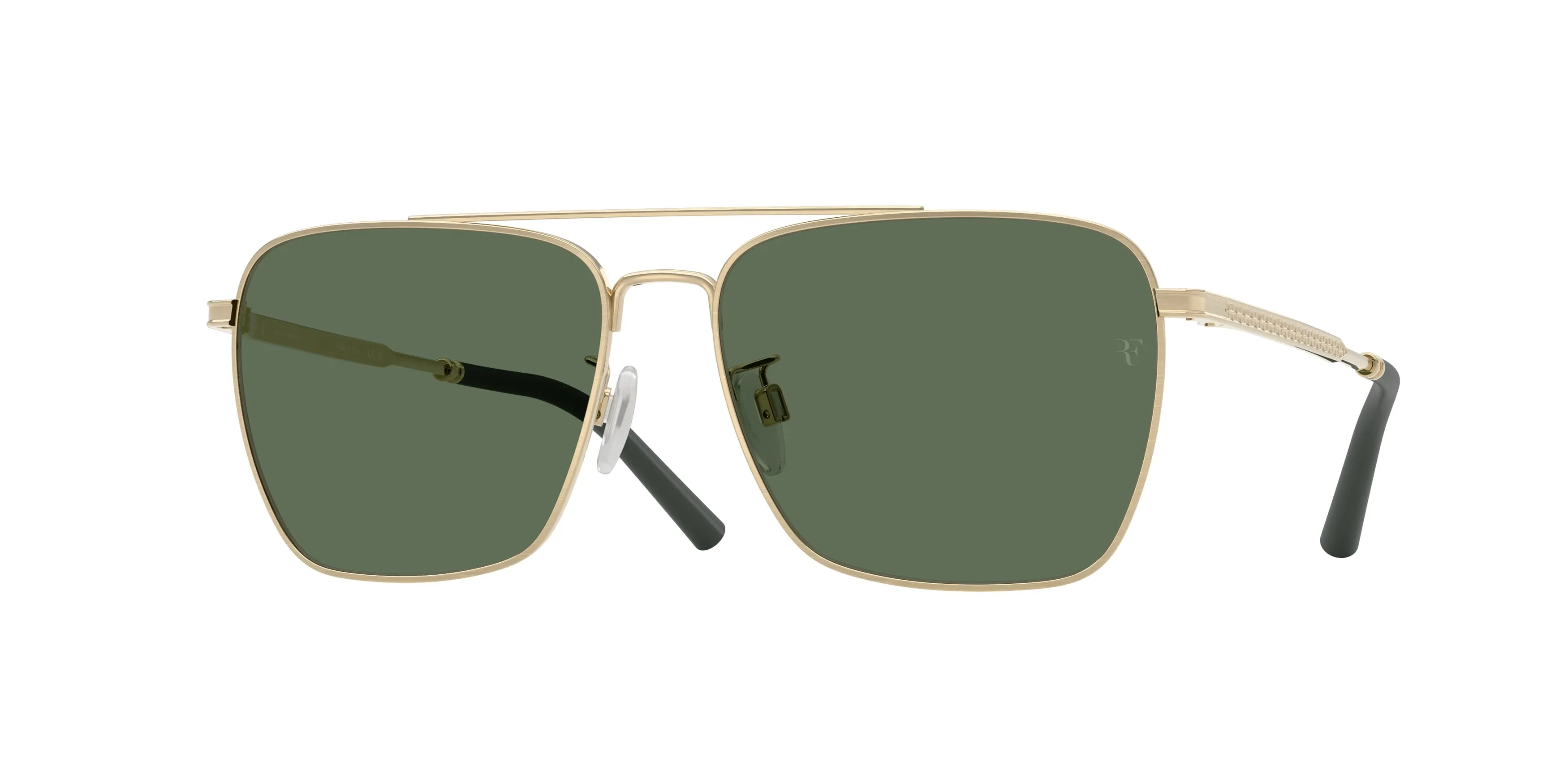 Oliver Peoples OV1362S R-15 52459A Occhiali da sole Metallo Oro Verde G15 Squadrata Polarizzata - immagine 1