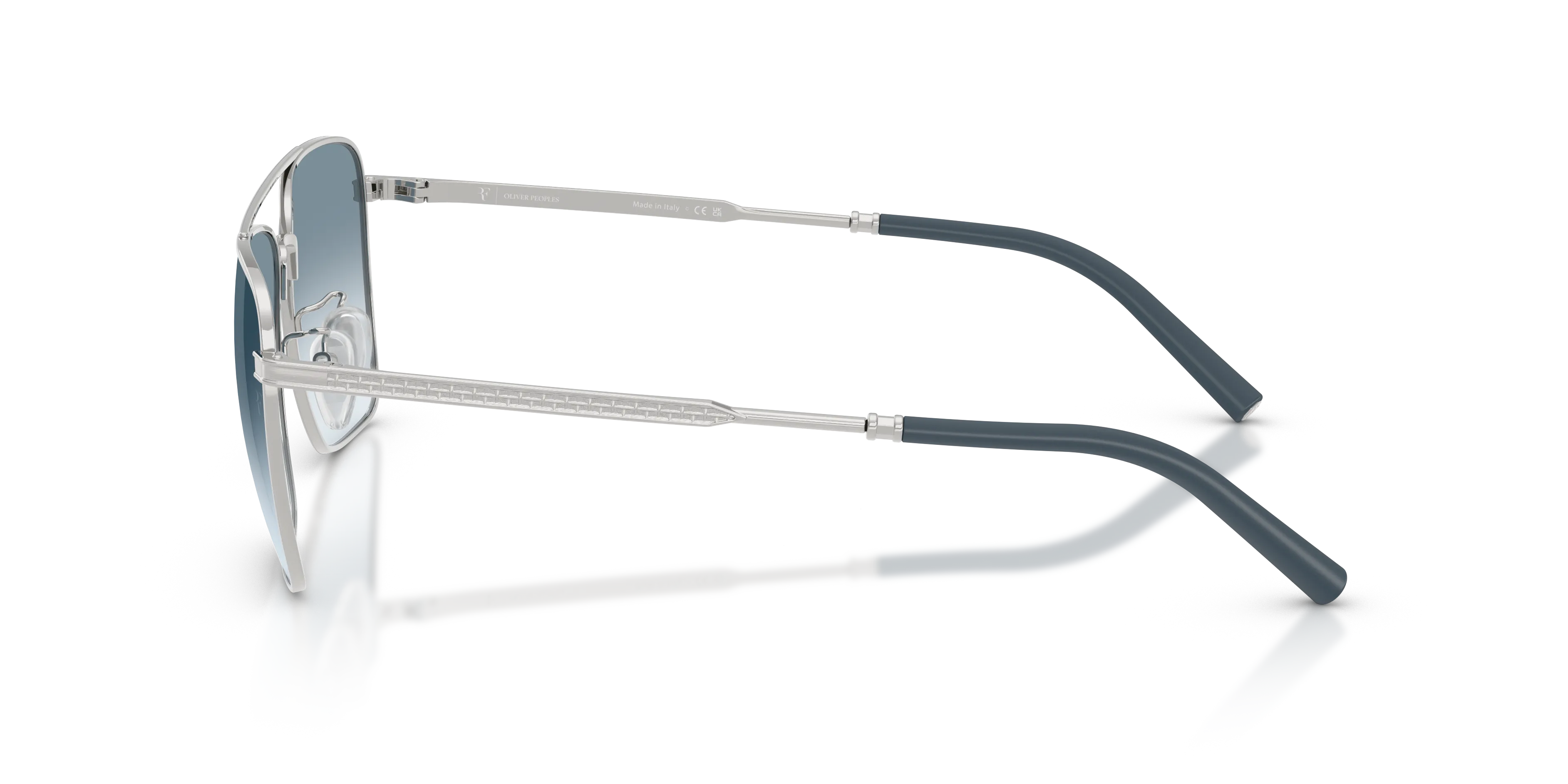 Oliver Peoples OV1362S R-15 50637O Occhiali da sole Metallo Argento Blu Squadrata Fotocromatiche - immagine 4