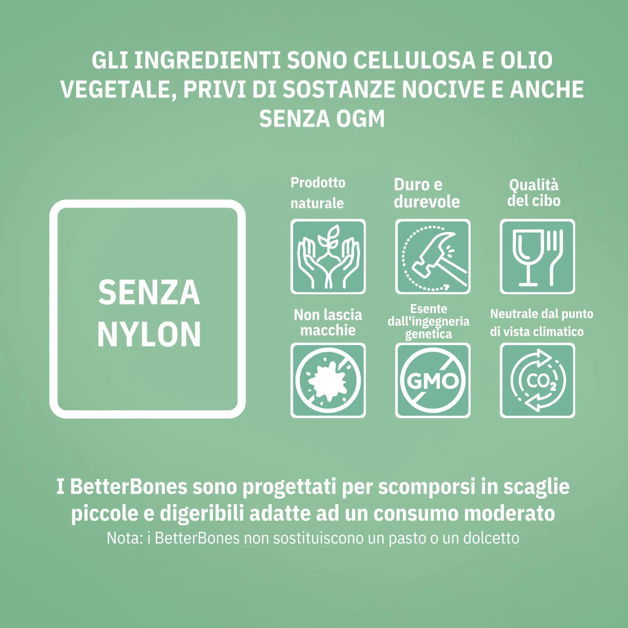 BetterBone - Giocattolo per cani da masticare - Mini Medium Classic - Veggie - Senza nylon e OGM a base di cellulosa - Giocattolo da masticare con gusto neutro medio - Senza schegge e ipoallergenico - immagine 5
