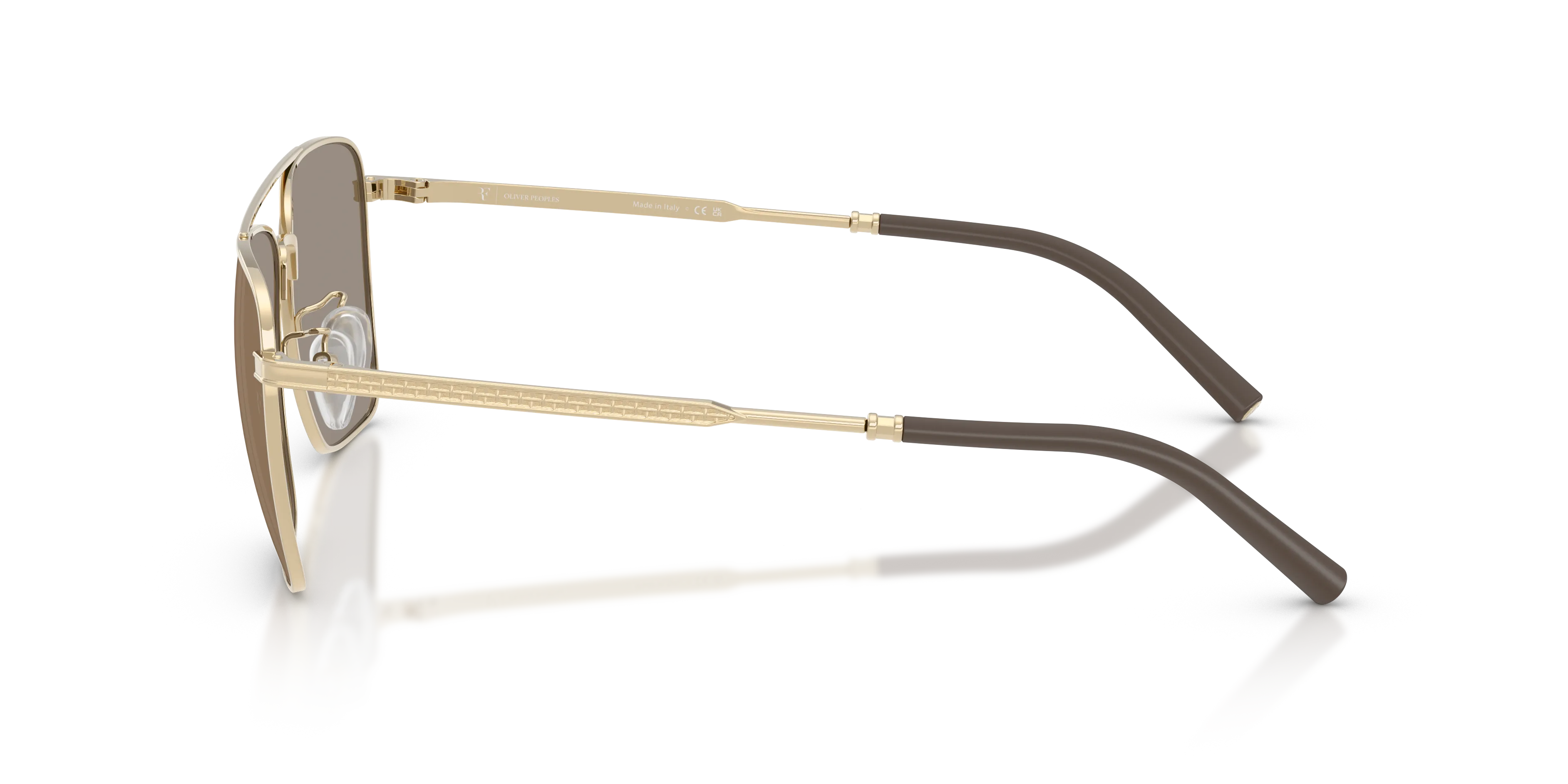 Oliver Peoples OV1362S R-15 50355A Occhiali da sole Metallo Oro Marrone Squadrata Normale - immagine 4