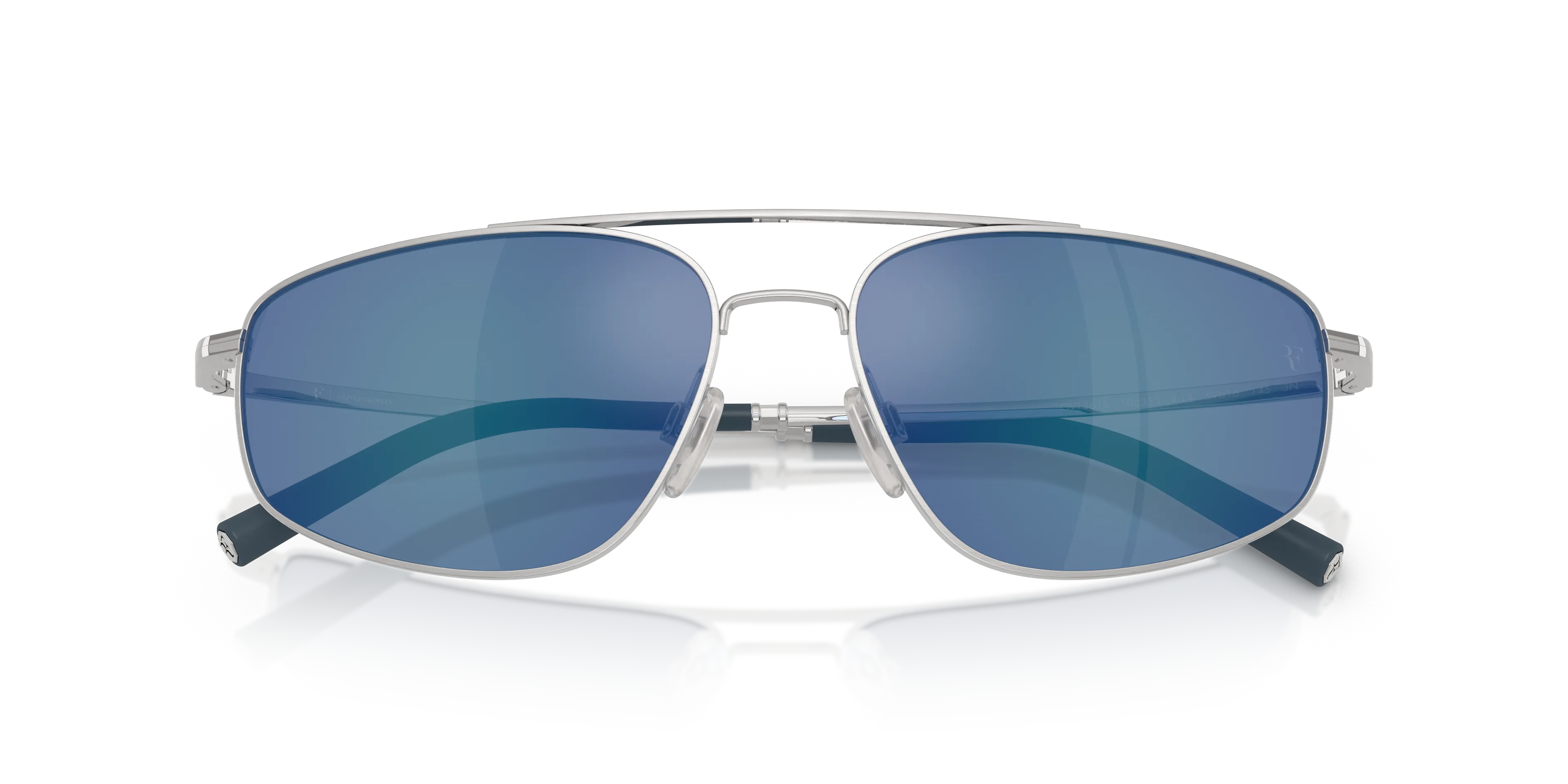 Oliver Peoples OV1361S R-14 506355 Occhiali da sole Metallo Argento Blu Pilot Normale - immagine 2