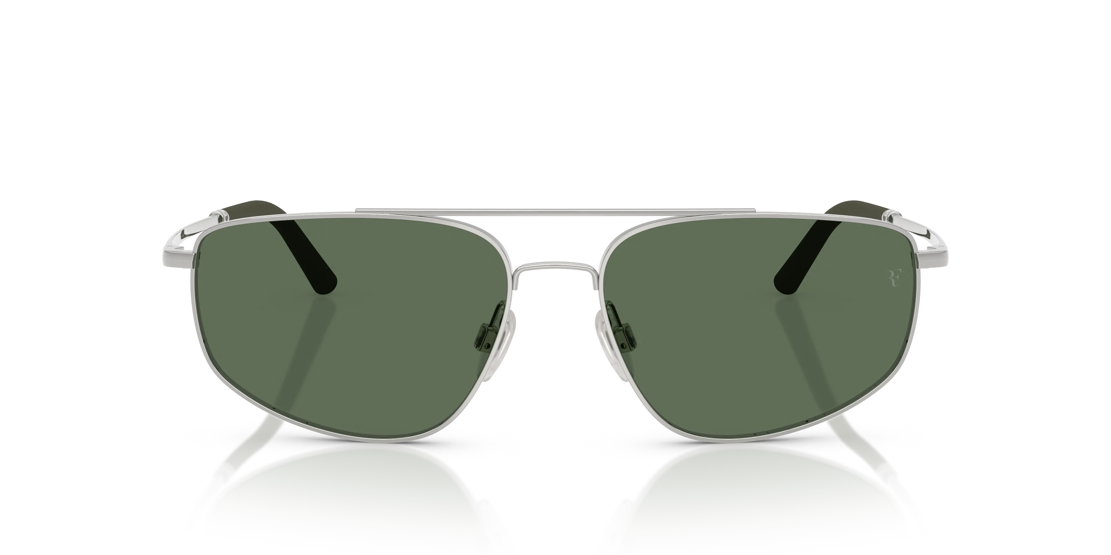 Oliver Peoples OV1361S R-14 50369A Occhiali da sole Metallo Argento Verde G15 Pilot Polarizzata - immagine 3