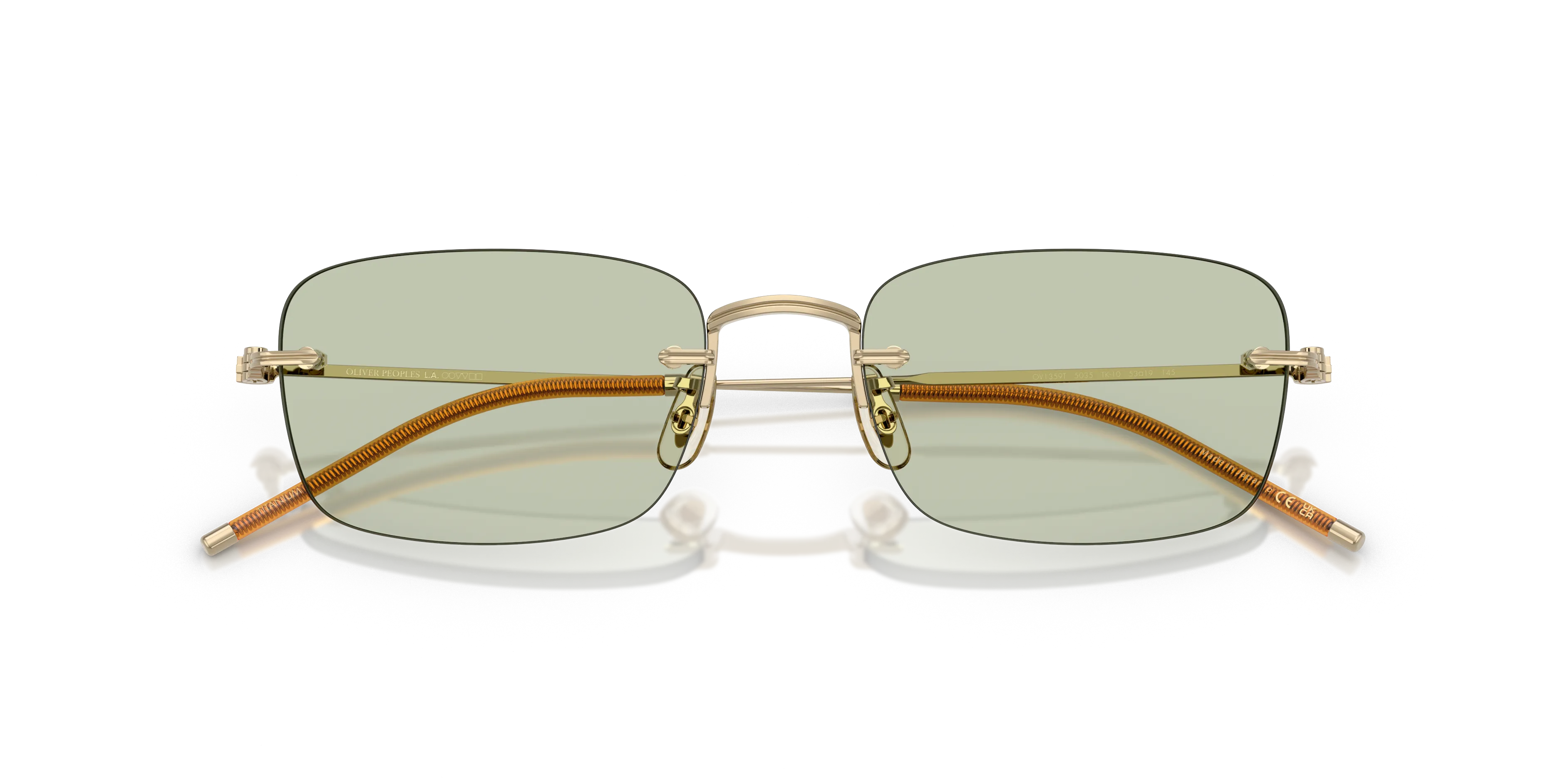 Oliver Peoples OV1359T TK-10 5035 Montature da vista Titanio Oro Verde Squadrata Normale - immagine 2