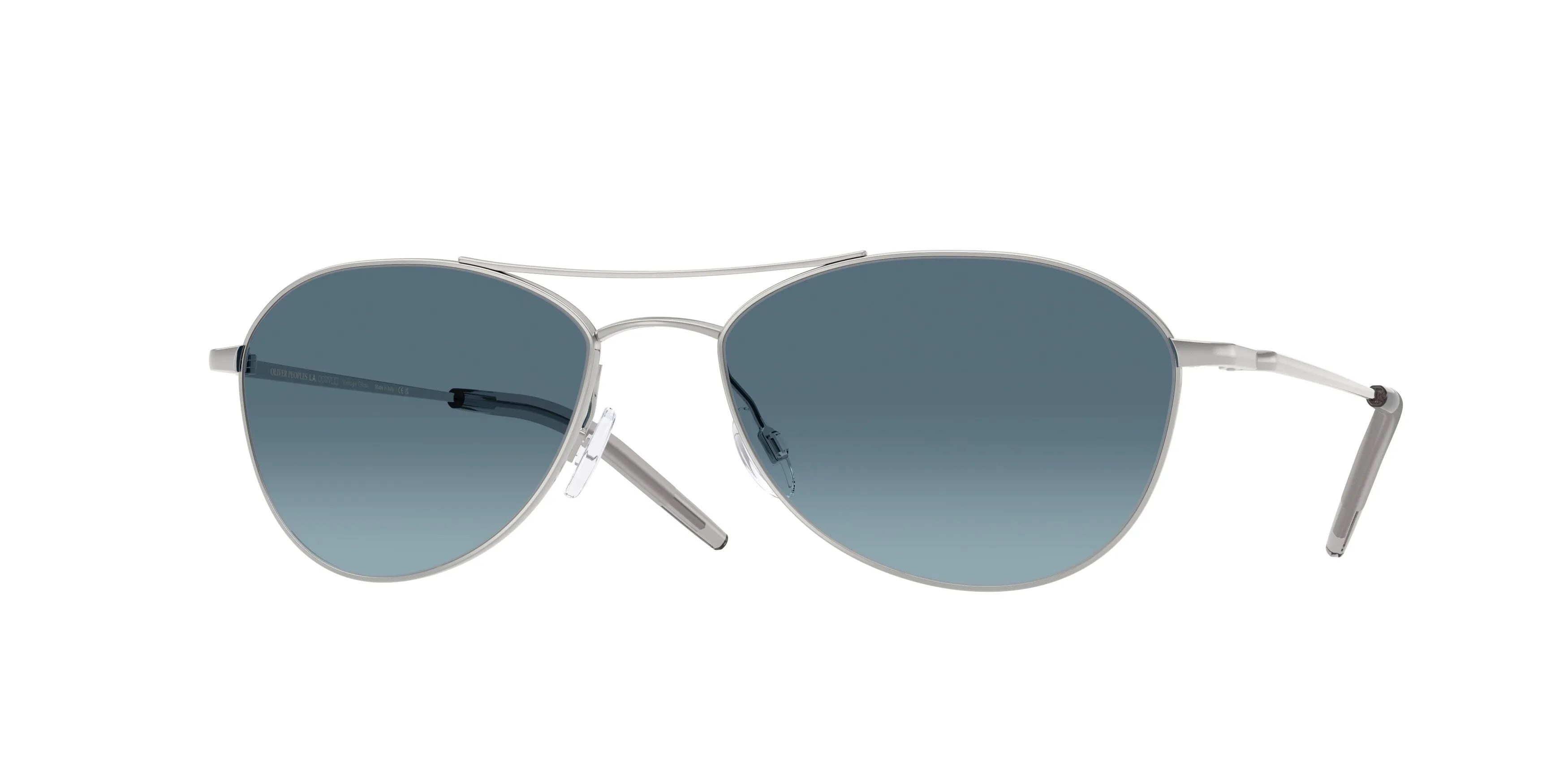 Oliver Peoples OV1358S AERO II 5036Q8 Occhiali da sole Acciaio Argento Blu Pilot Normale - immagine 1