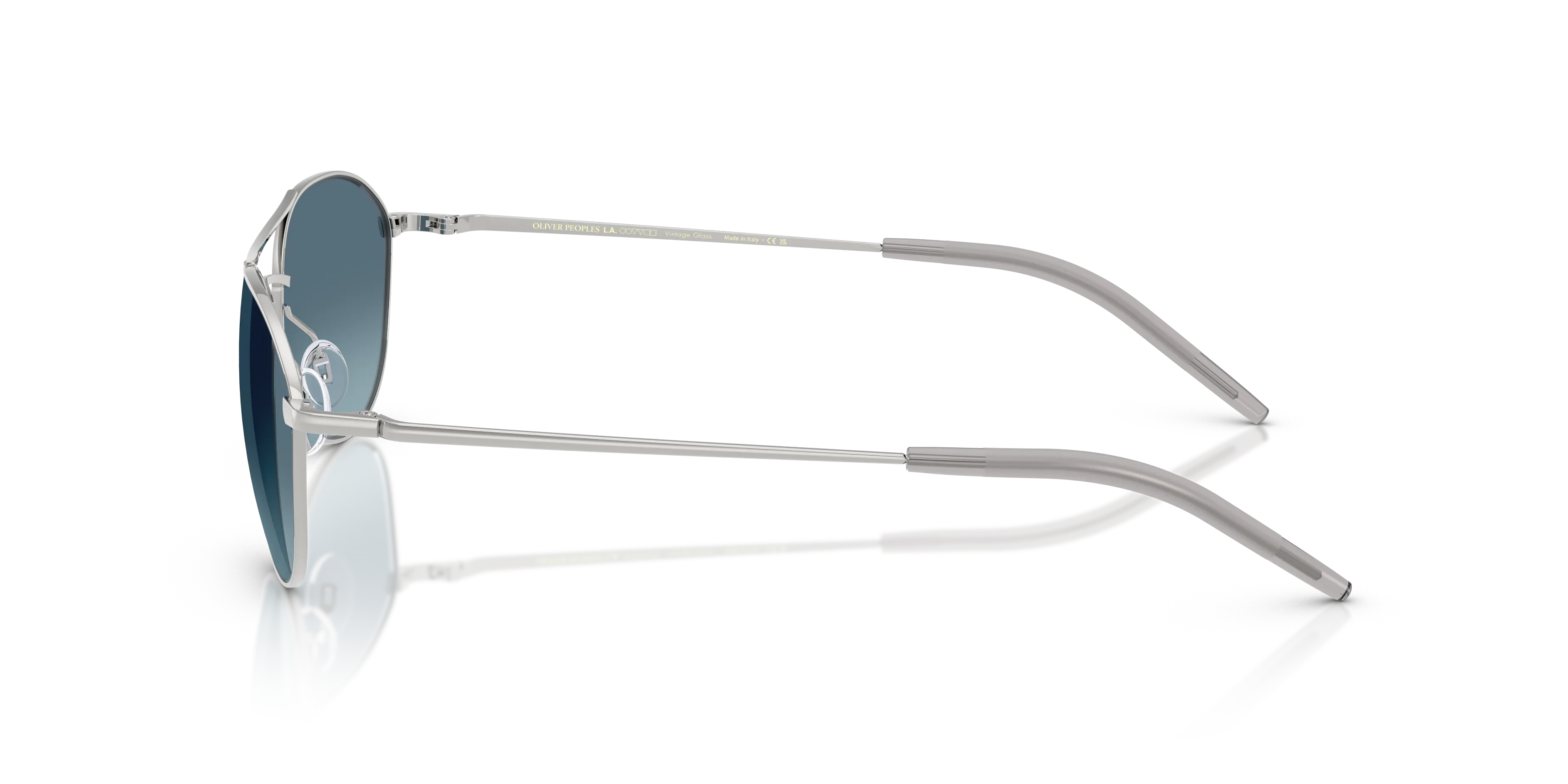 Oliver Peoples OV1358S AERO II 5036Q8 Occhiali da sole Acciaio Argento Blu Pilot Normale - immagine 4