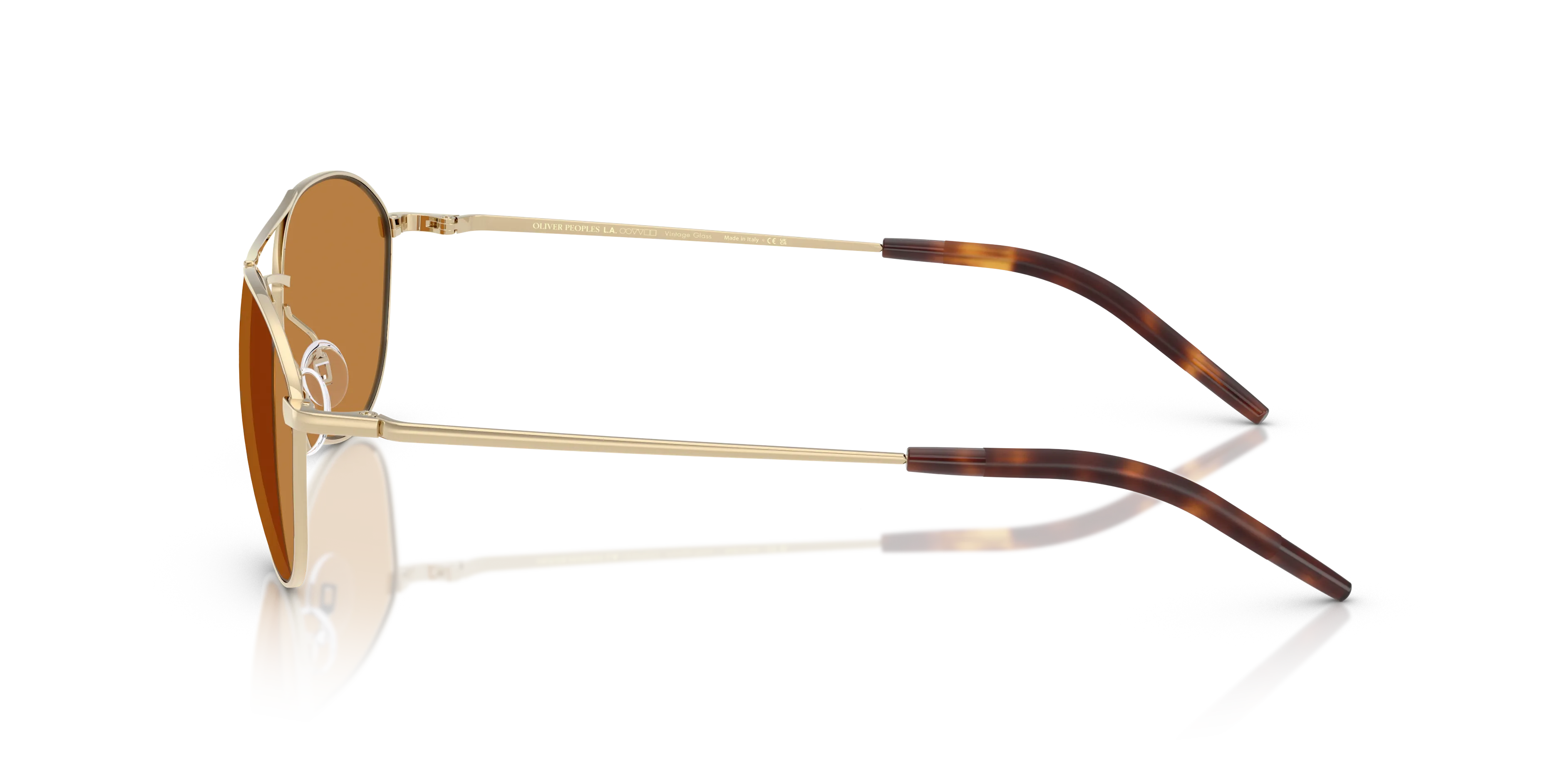 Oliver Peoples OV1358S AERO II 503553 Occhiali da sole Acciaio Oro Arancione Pilot Normale - immagine 4