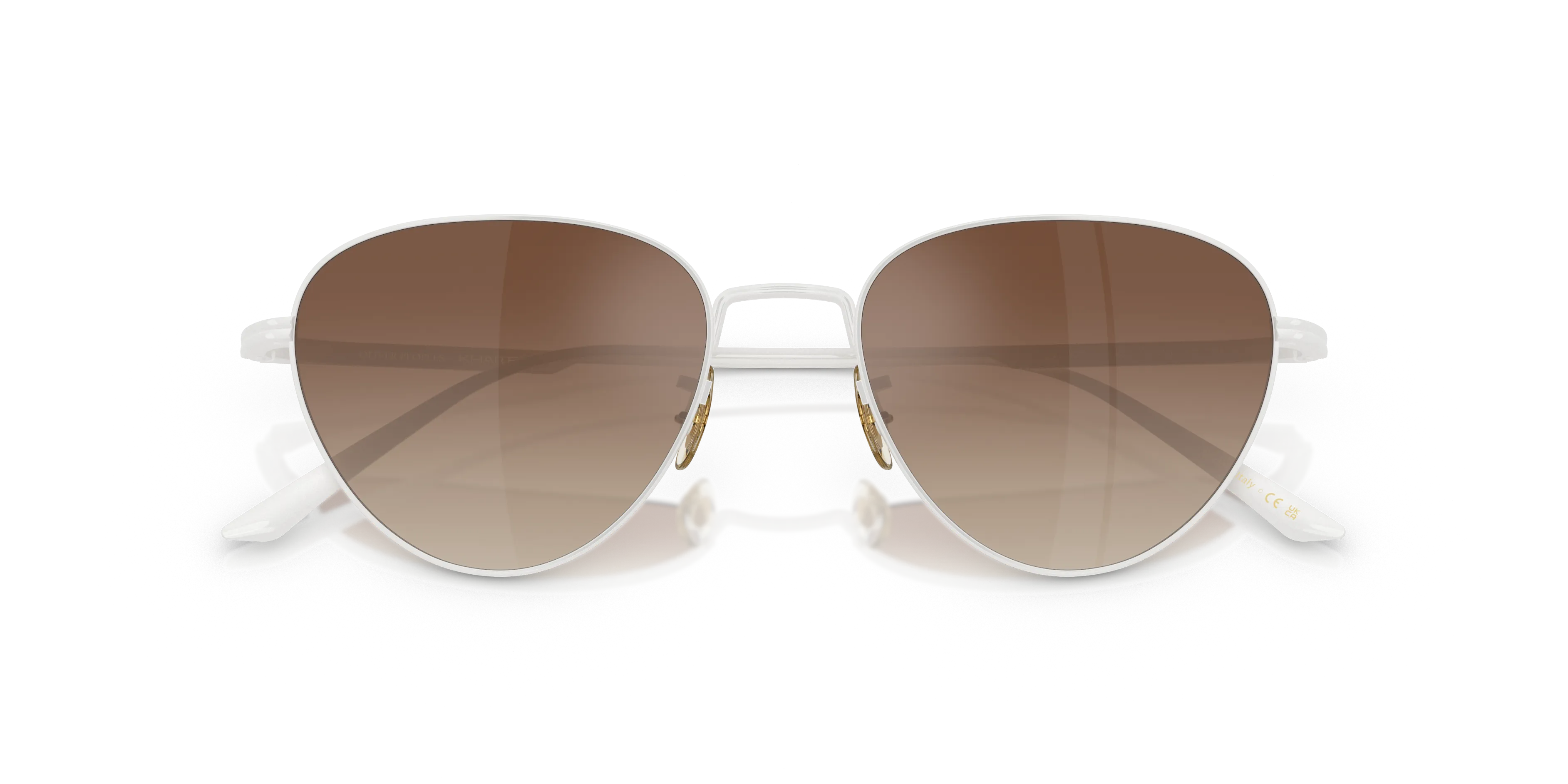 Oliver Peoples OV1357S 1991C 5535Q1 Occhiali da sole Acciaio Bianco Marrone Geometrica Normale - immagine 2