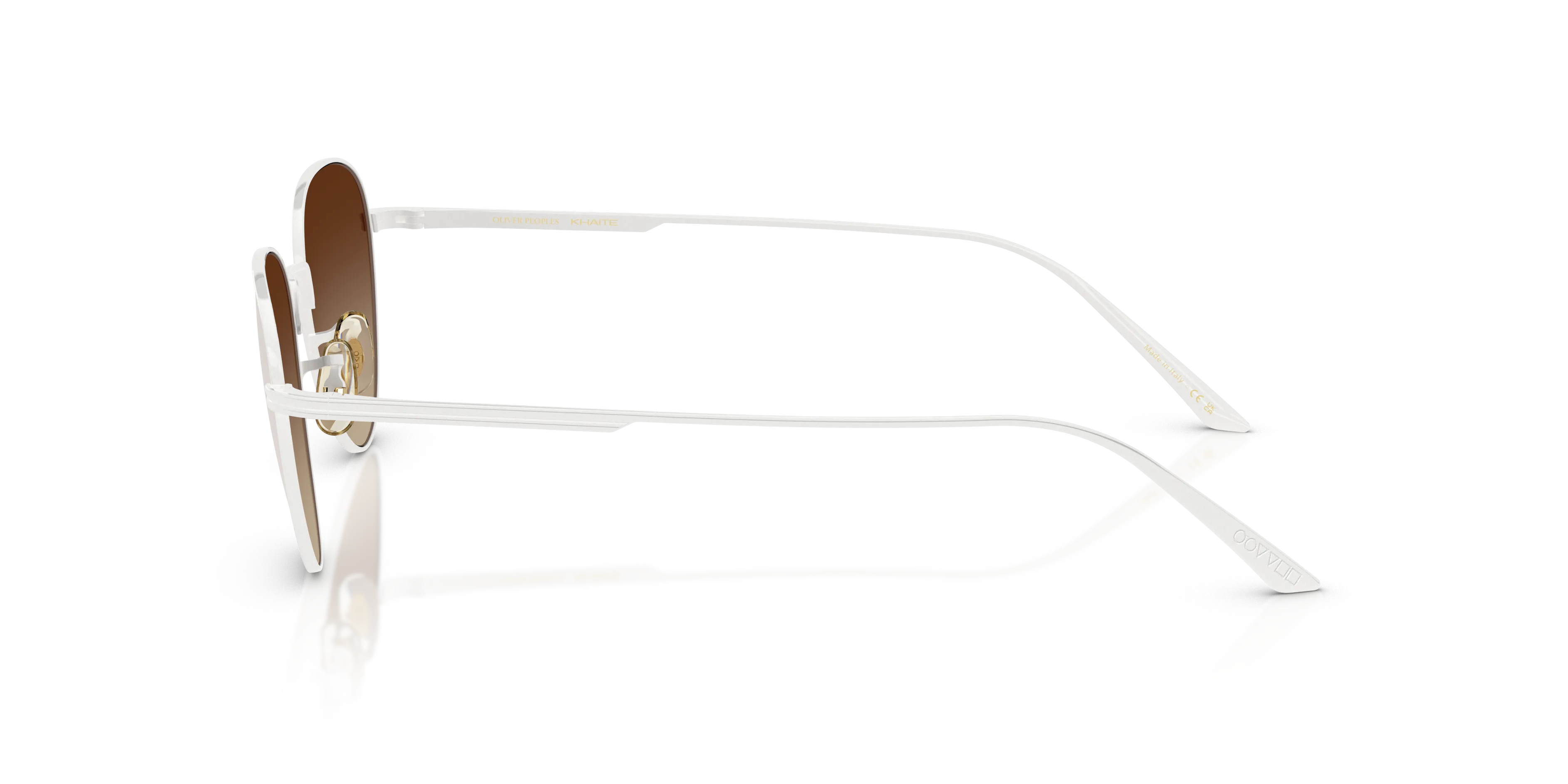 Oliver Peoples OV1357S 1991C 5535Q1 Occhiali da sole Acciaio Bianco Marrone Geometrica Normale - immagine 4