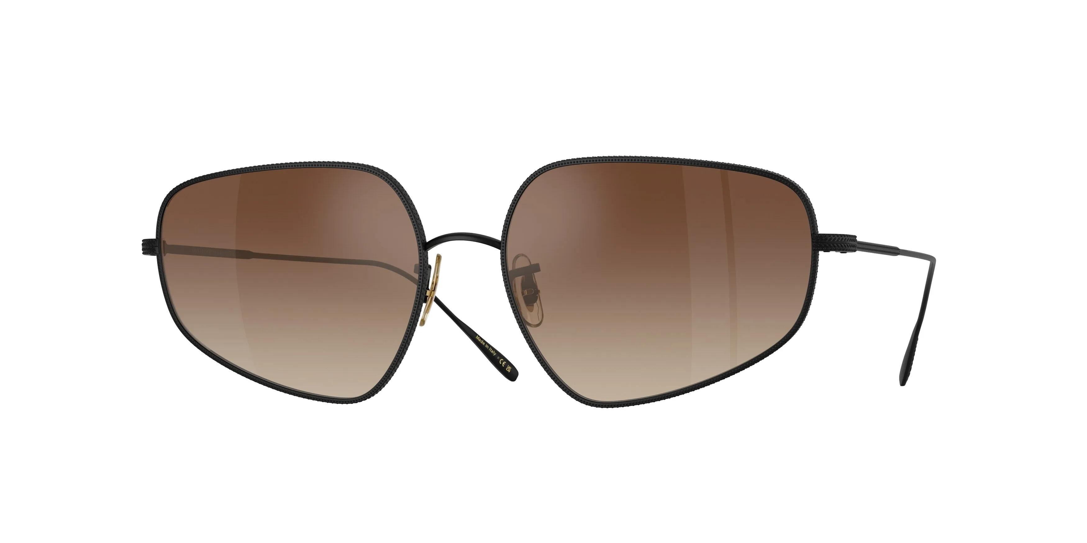 Oliver Peoples OV1356S EYLLA 5062Q1 Occhiali da sole Metallo Nero Marrone Geometrica Normale - immagine 1