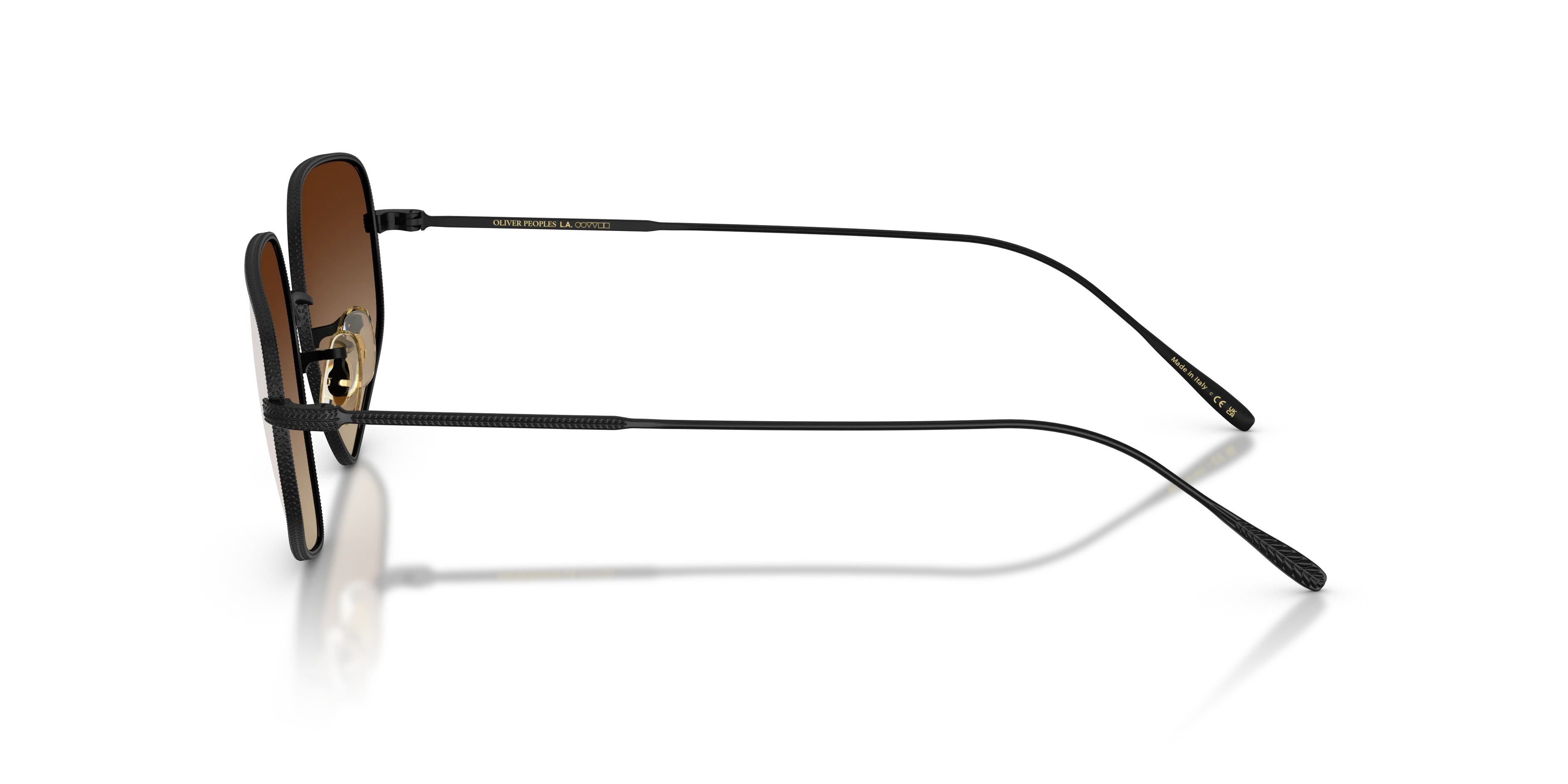 Oliver Peoples OV1356S EYLLA 5062Q1 Occhiali da sole Metallo Nero Marrone Geometrica Normale - immagine 4