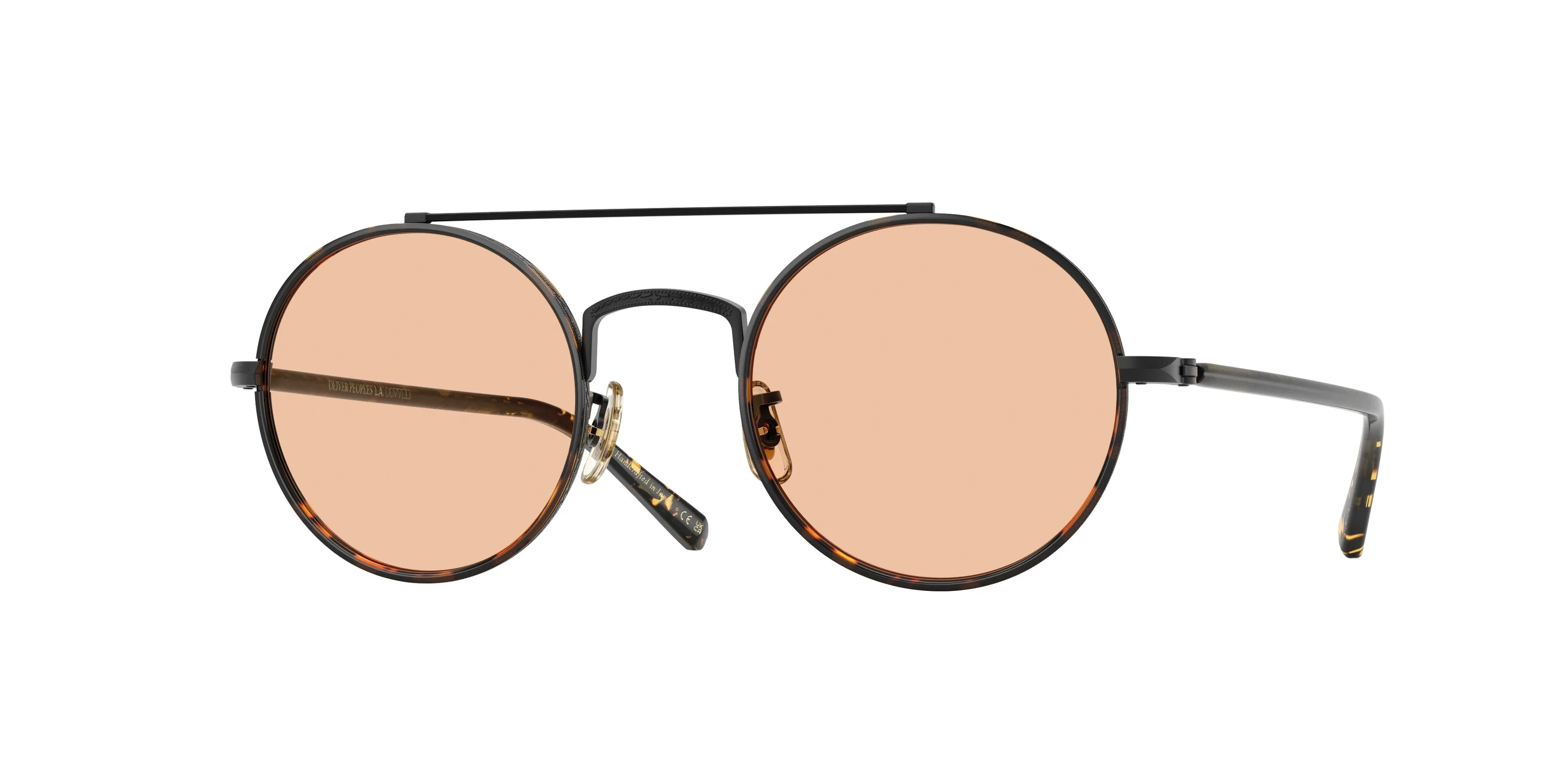 Oliver Peoples OV1355T ETLIN 5062 Montature da vista Titanio Nero Marrone Rotonda Normale - immagine 1