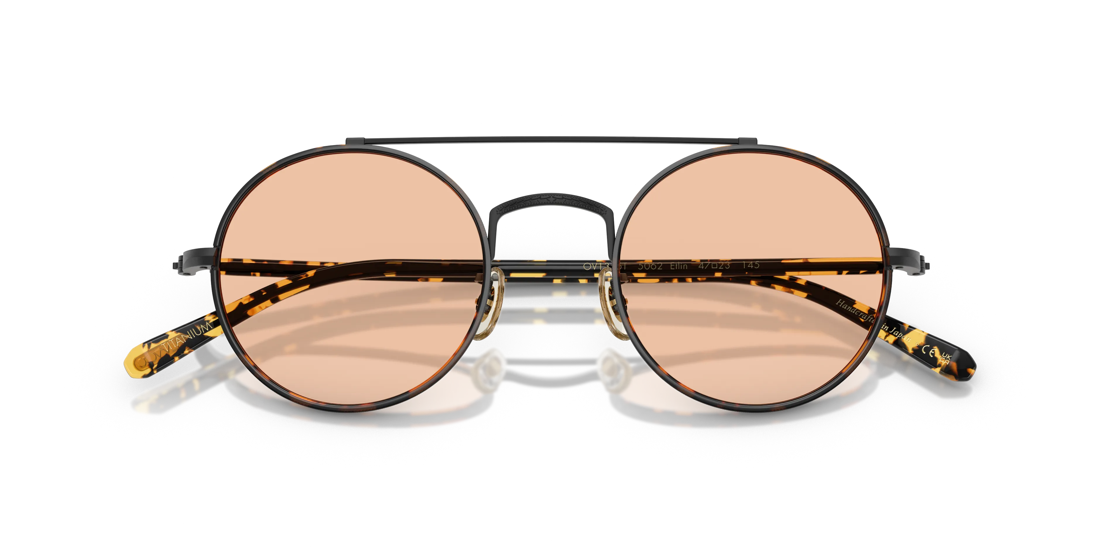 Oliver Peoples OV1355T ETLIN 5062 Montature da vista Titanio Nero Marrone Rotonda Normale - immagine 2