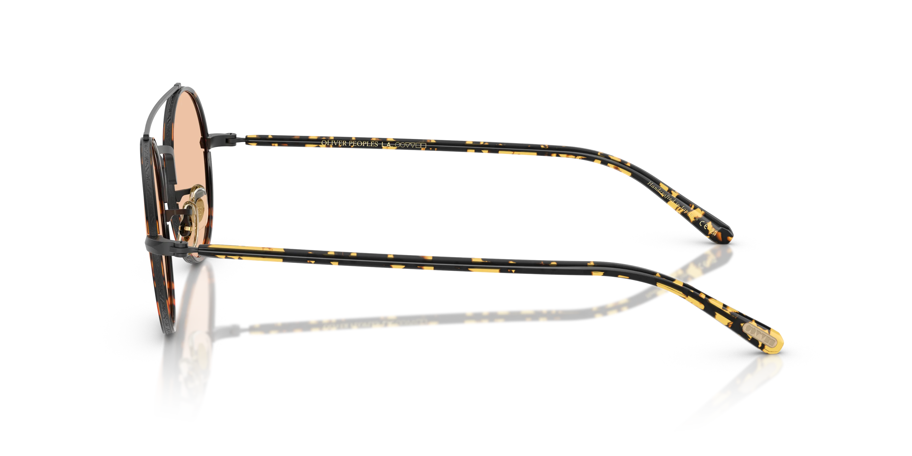 Oliver Peoples OV1355T ETLIN 5062 Montature da vista Titanio Nero Marrone Rotonda Normale - immagine 4
