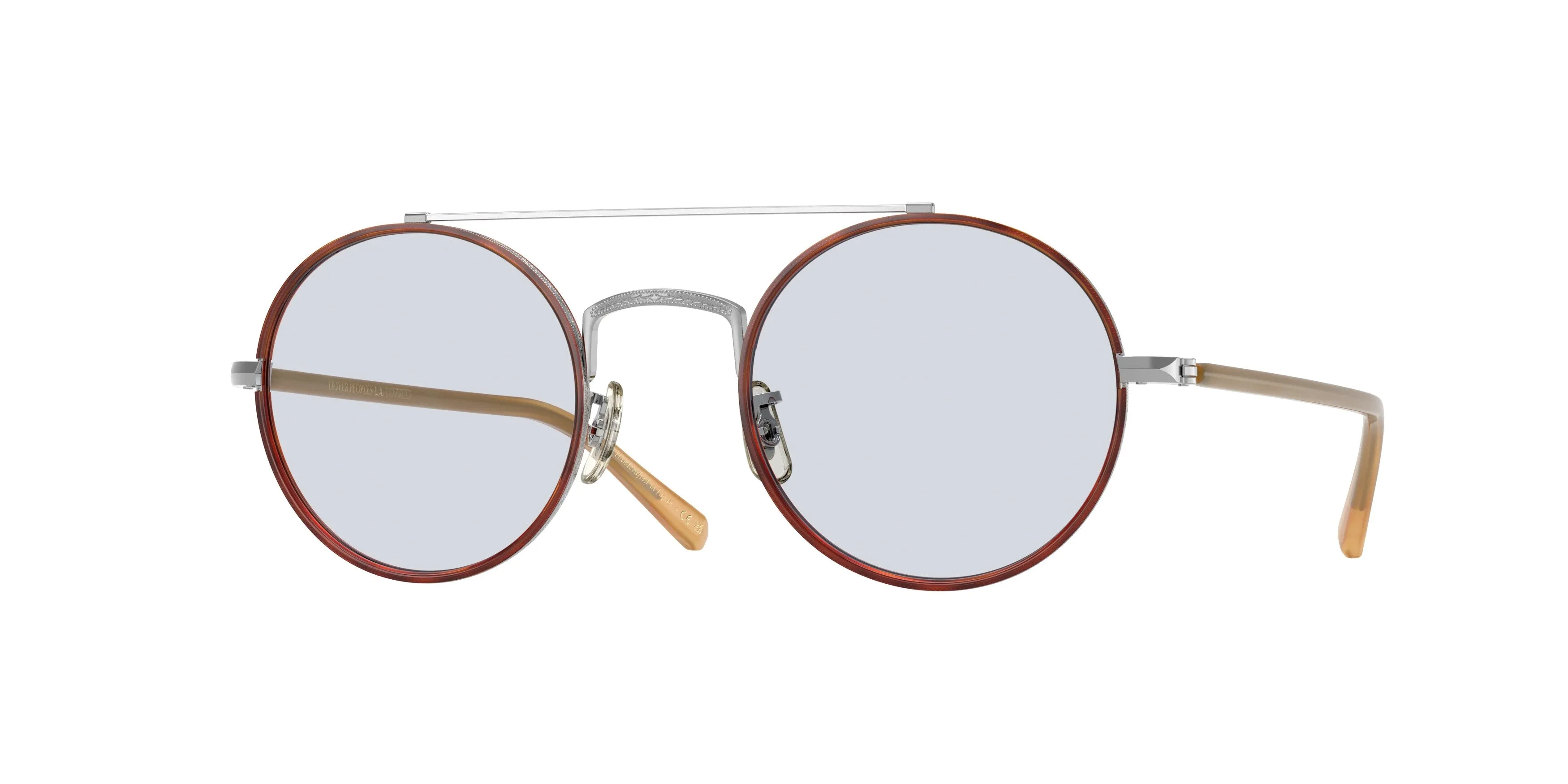 Oliver Peoples OV1355T ETLIN 5036 Montature da vista Titanio Argento Azzurro Rotonda Normale - immagine 1
