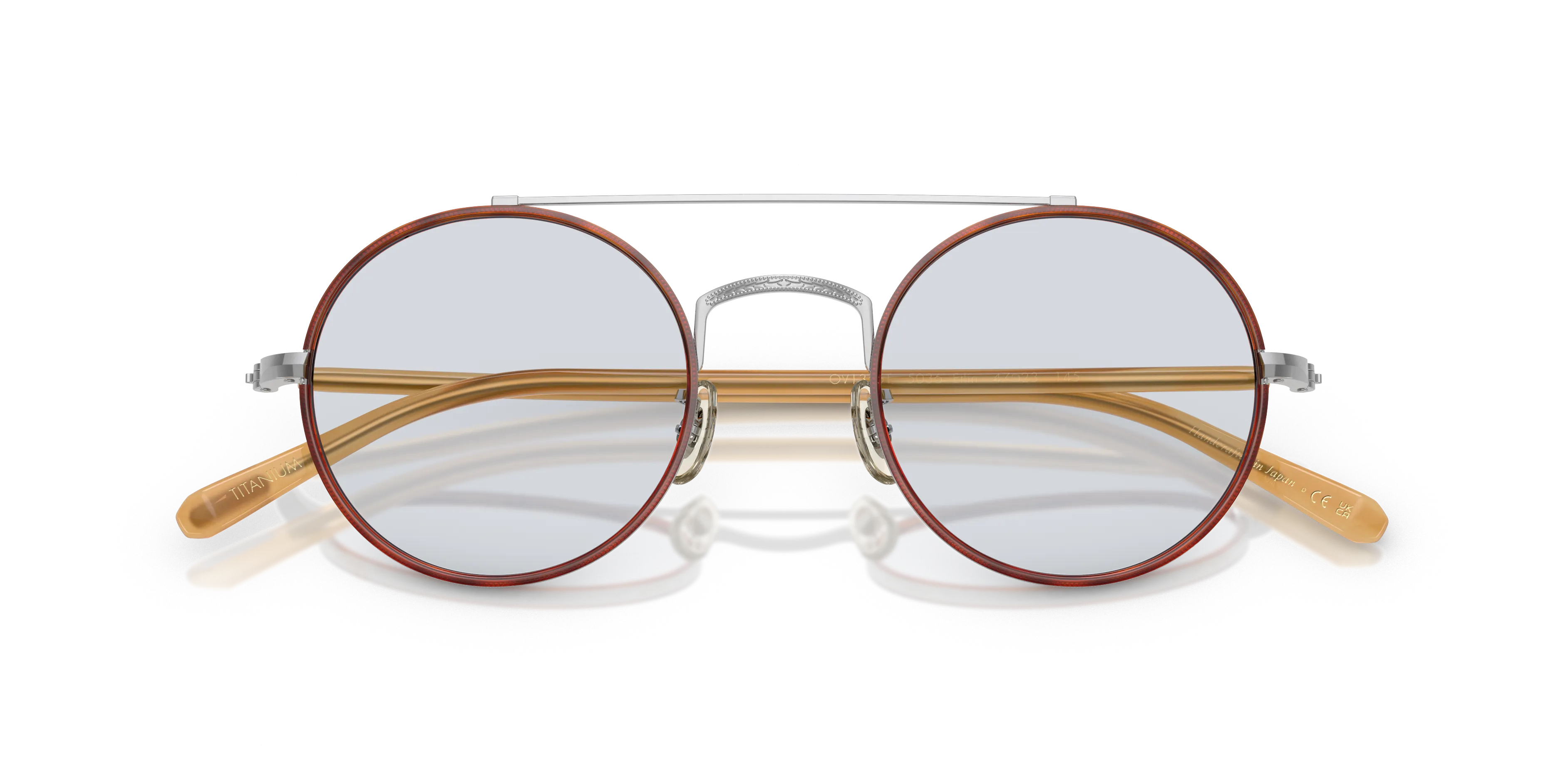Oliver Peoples OV1355T ETLIN 5036 Montature da vista Titanio Argento Azzurro Rotonda Normale - immagine 2