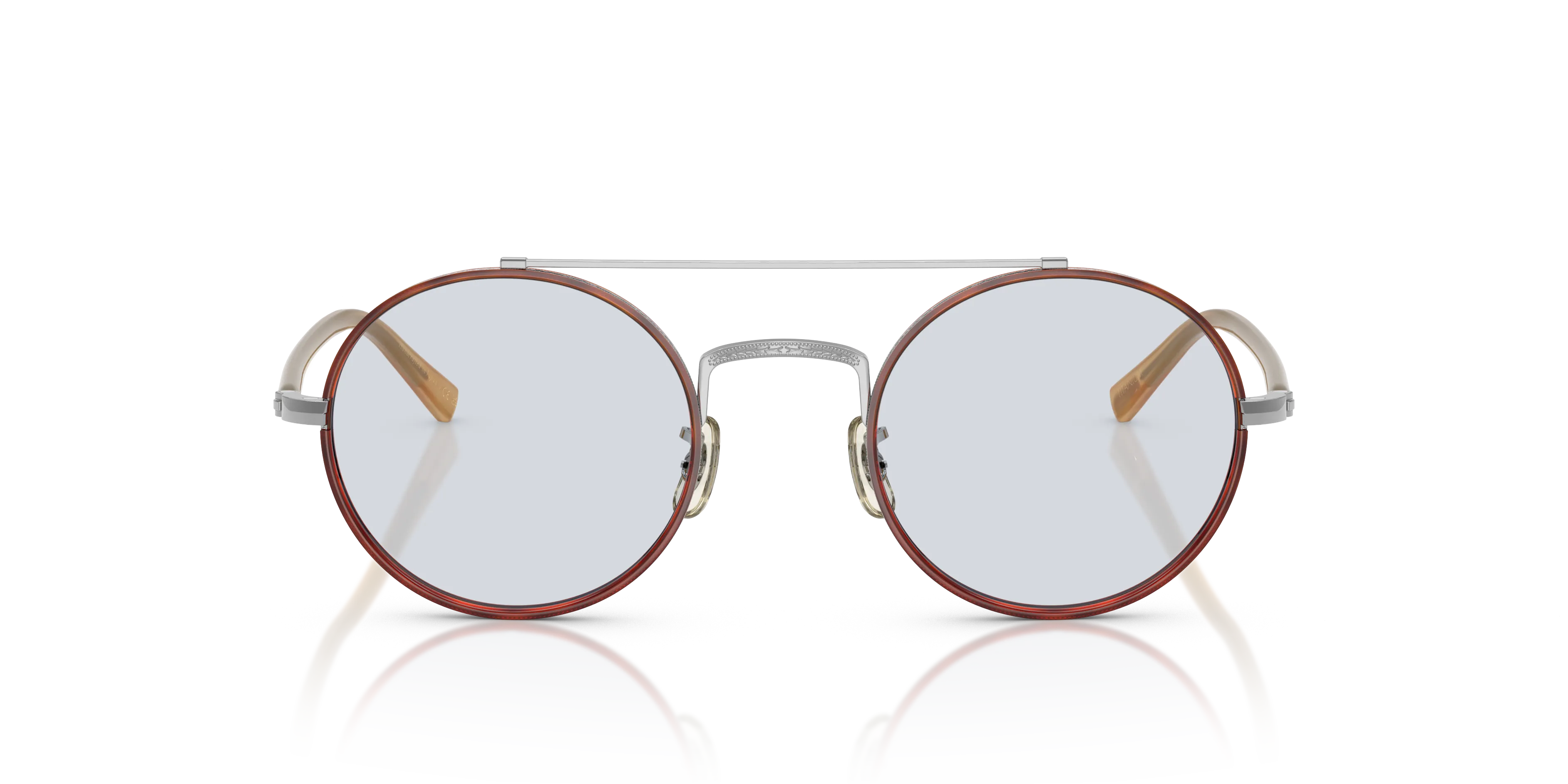 Oliver Peoples OV1355T ETLIN 5036 Montature da vista Titanio Argento Azzurro Rotonda Normale - immagine 3