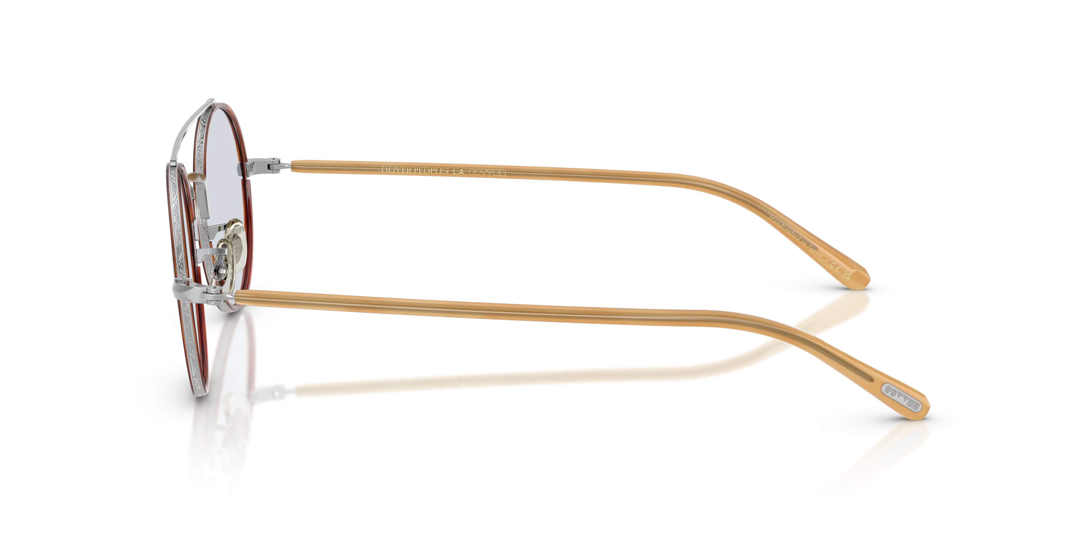 Oliver Peoples OV1355T ETLIN 5036 Montature da vista Titanio Argento Azzurro Rotonda Normale - immagine 4