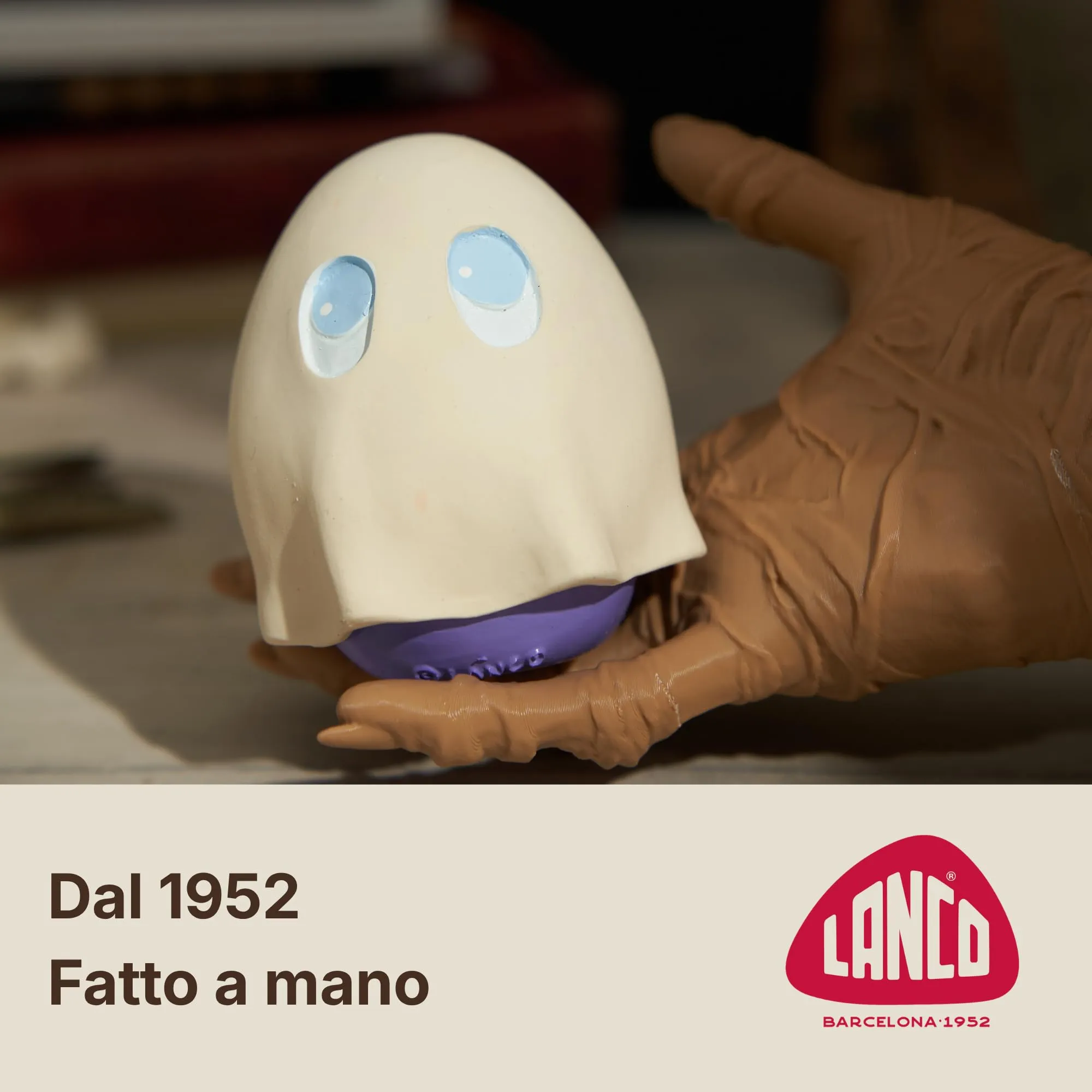 Lanco Uovo Fantasma, Gioco Cane Caucciù Naturale con Suono - immagine 3
