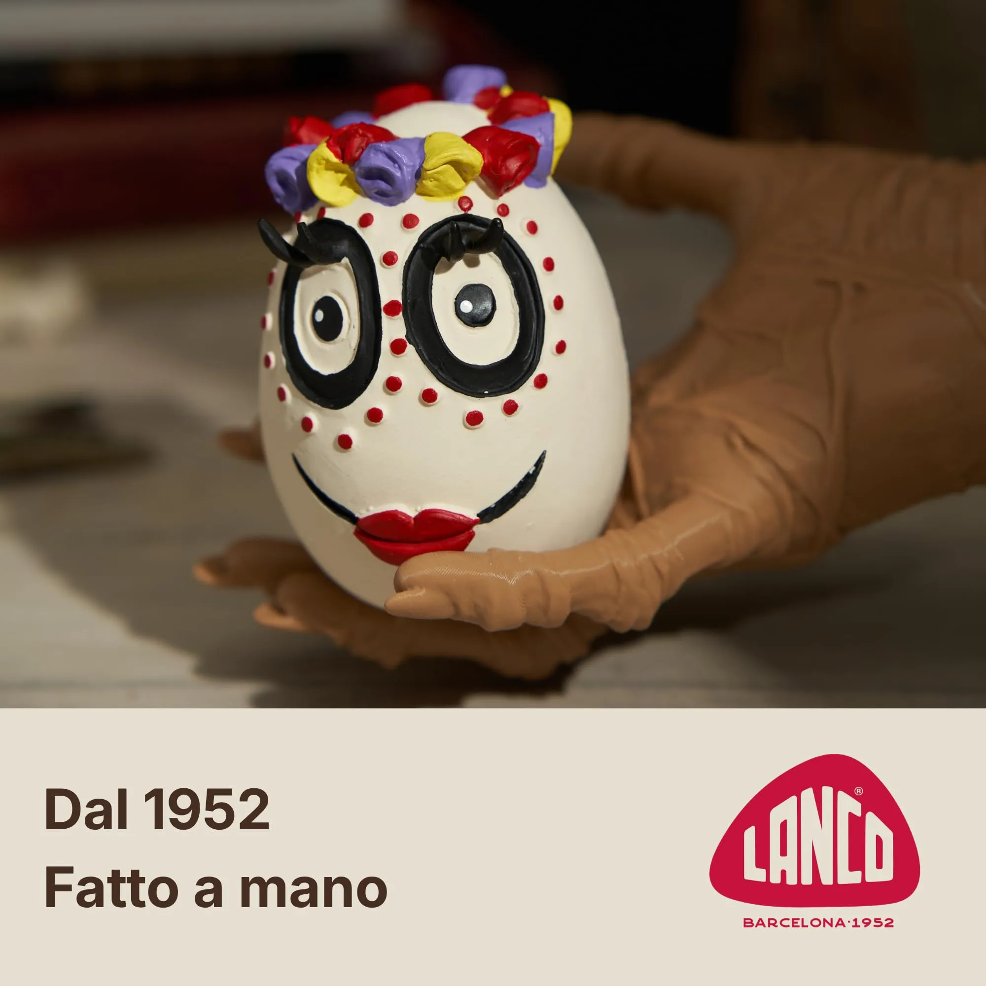Lanco Uovo Catrina, Gioco Cane Caucciù Naturale con Suono - immagine 3