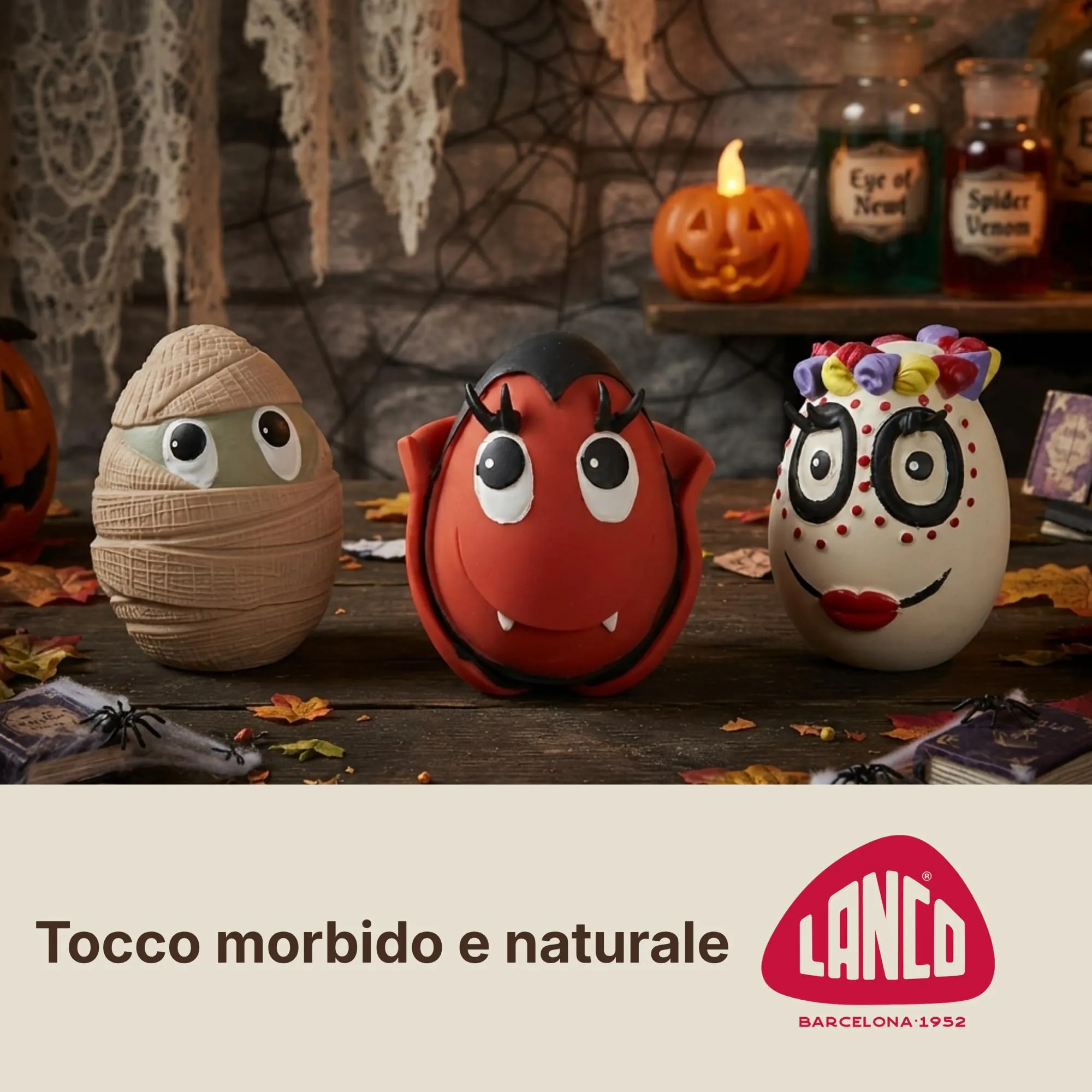 Lanco Uovo Catrina, Gioco Cane Caucciù Naturale con Suono - immagine 4