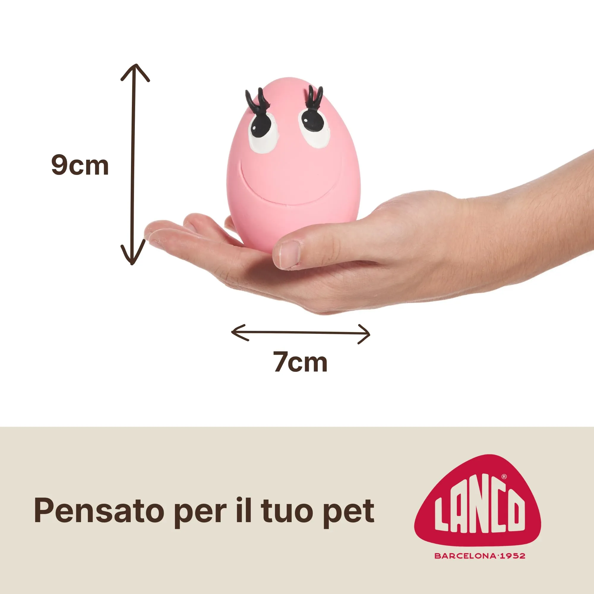 Lanco Uovo Catrina, Gioco Cane Caucciù Naturale con Suono - immagine 7