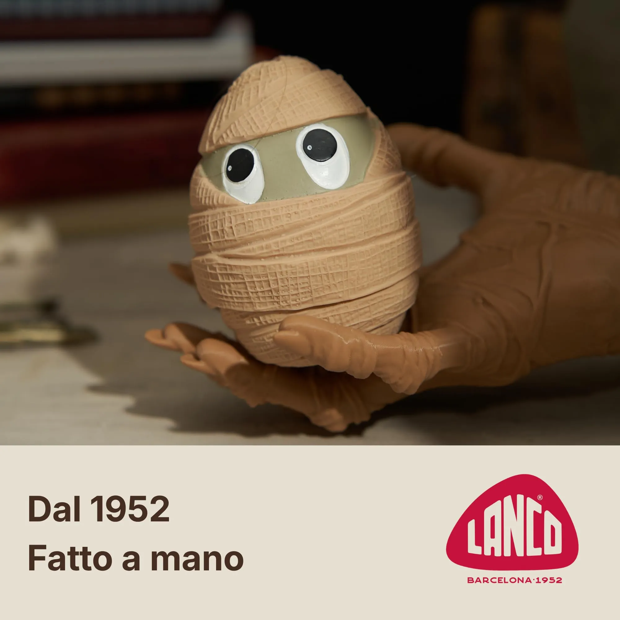 Lanco Uovo Mummia, Gioco Cane Caucciù Naturale con Suono - immagine 3