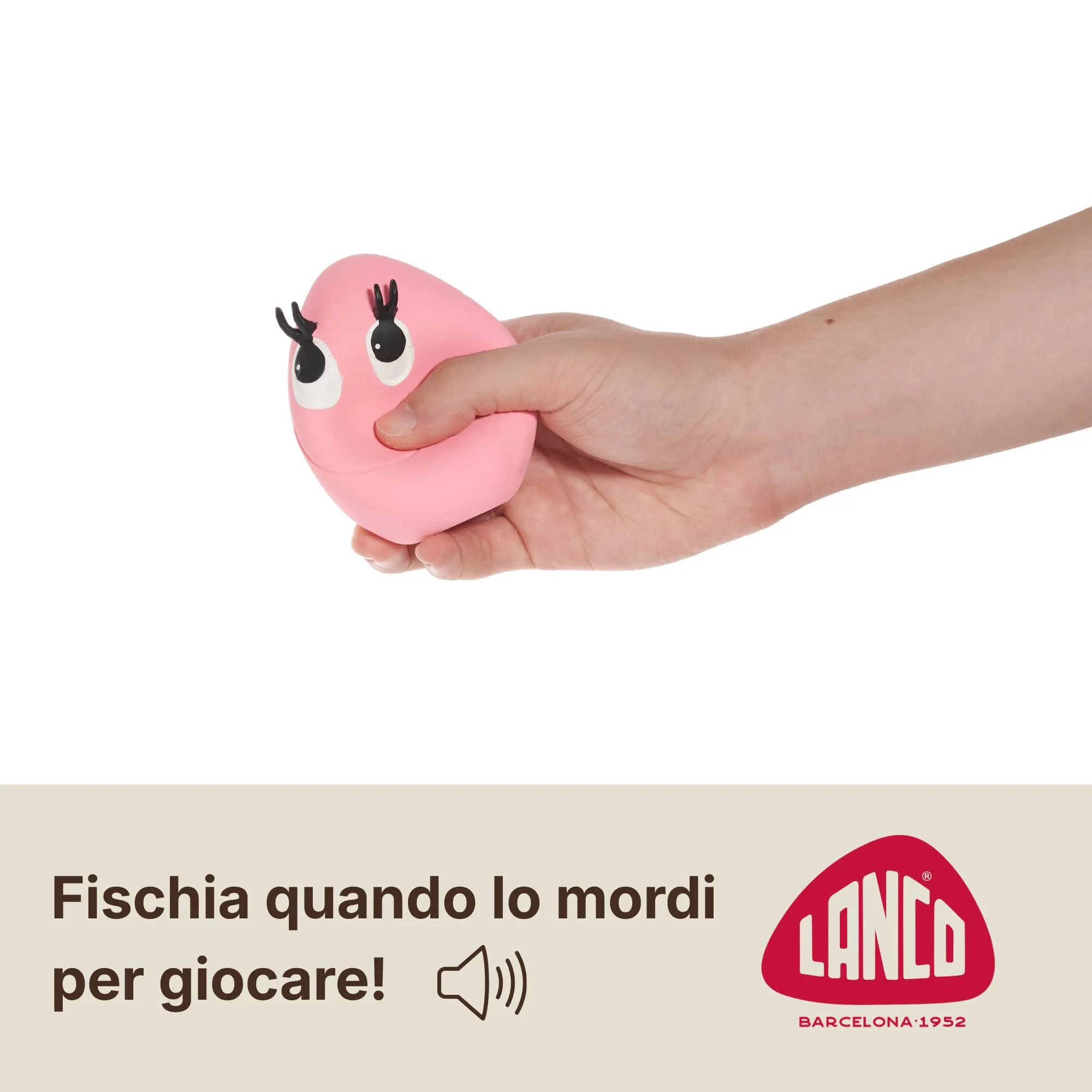 Lanco Uovo Mummia, Gioco Cane Caucciù Naturale con Suono - immagine 6