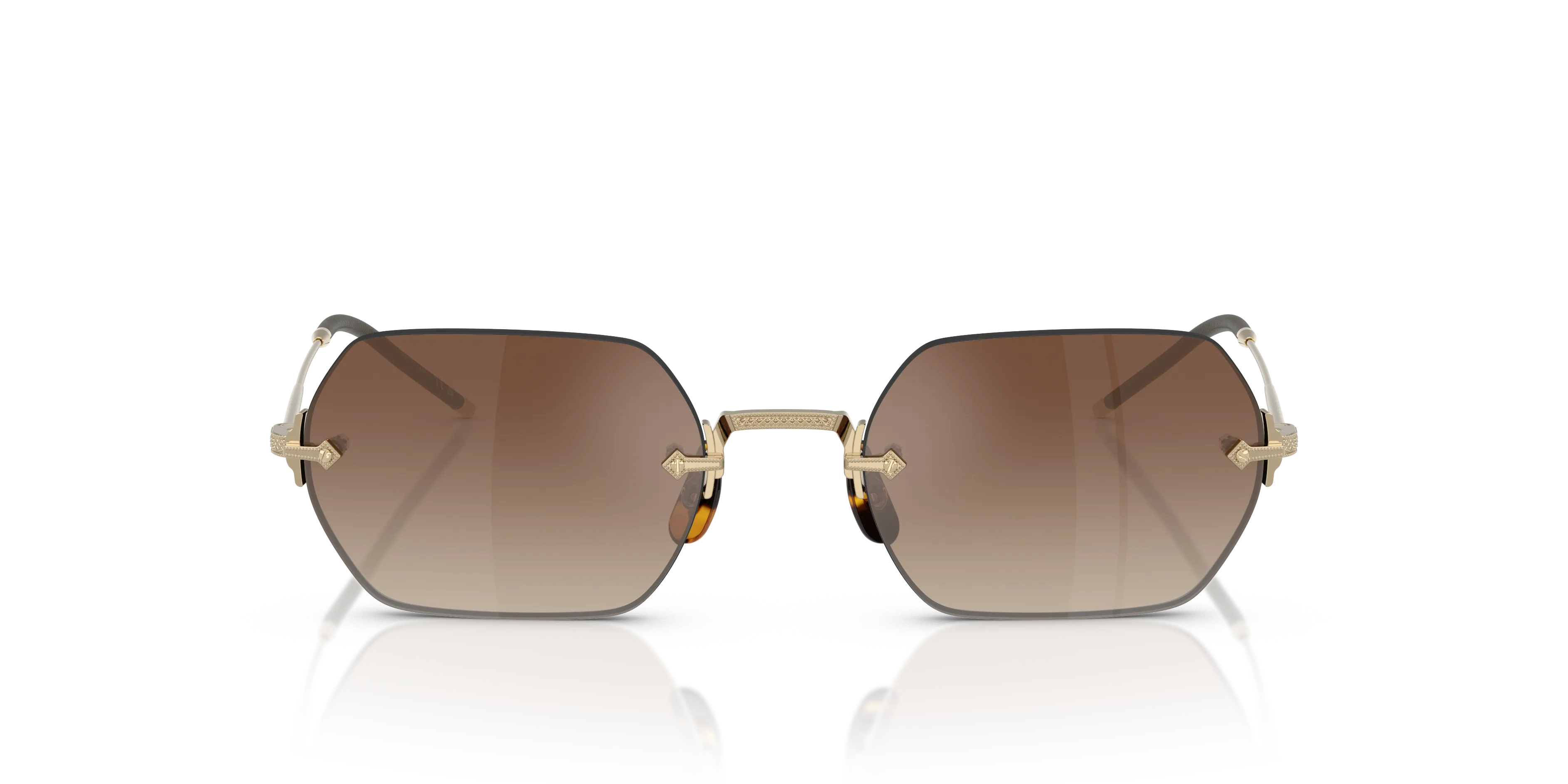 Oliver Peoples OV1353ST TK-13 5035Q1 Occhiali da sole Titanio Oro Marrone Squadrata Normale - immagine 3