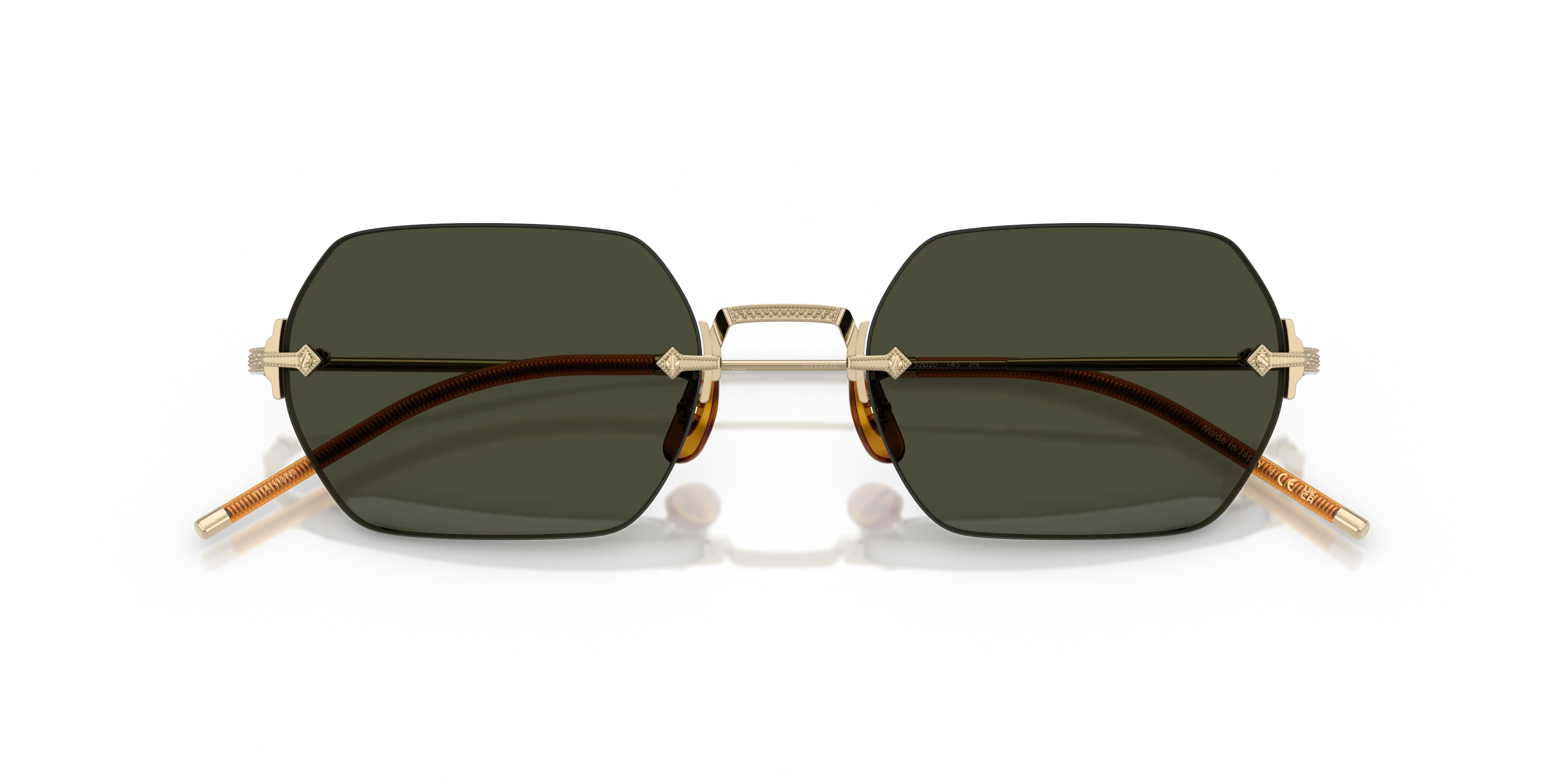 Oliver Peoples OV1353ST TK-13 503571 Occhiali da sole Titanio Oro Verde G15 Squadrata Normale - immagine 2