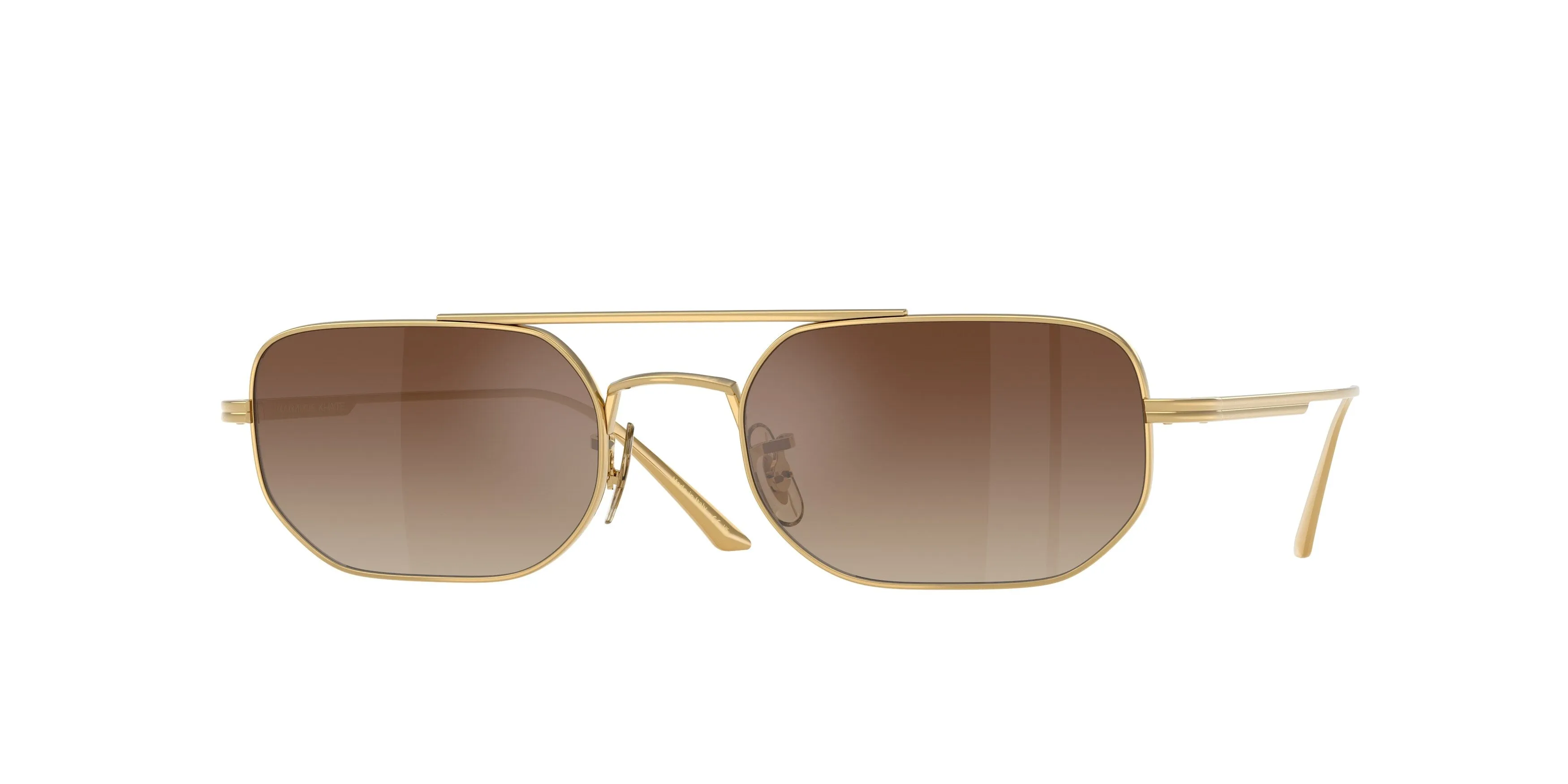 Oliver Peoples OV1351S 1989C 5332Q1 Occhiali da sole Acciaio Oro Marrone Pillow Normale - immagine 1