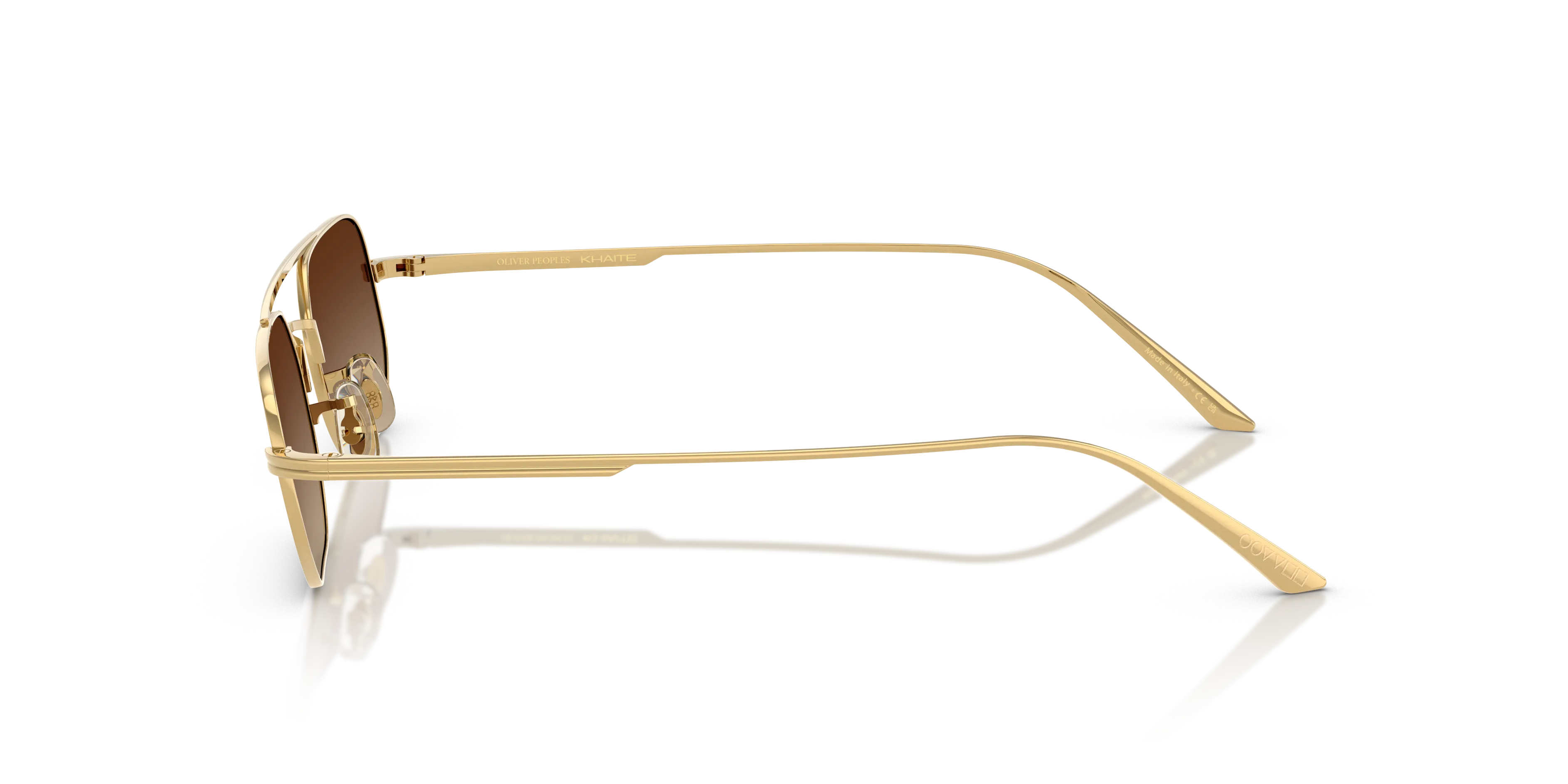 Oliver Peoples OV1351S 1989C 5332Q1 Occhiali da sole Acciaio Oro Marrone Pillow Normale - immagine 4
