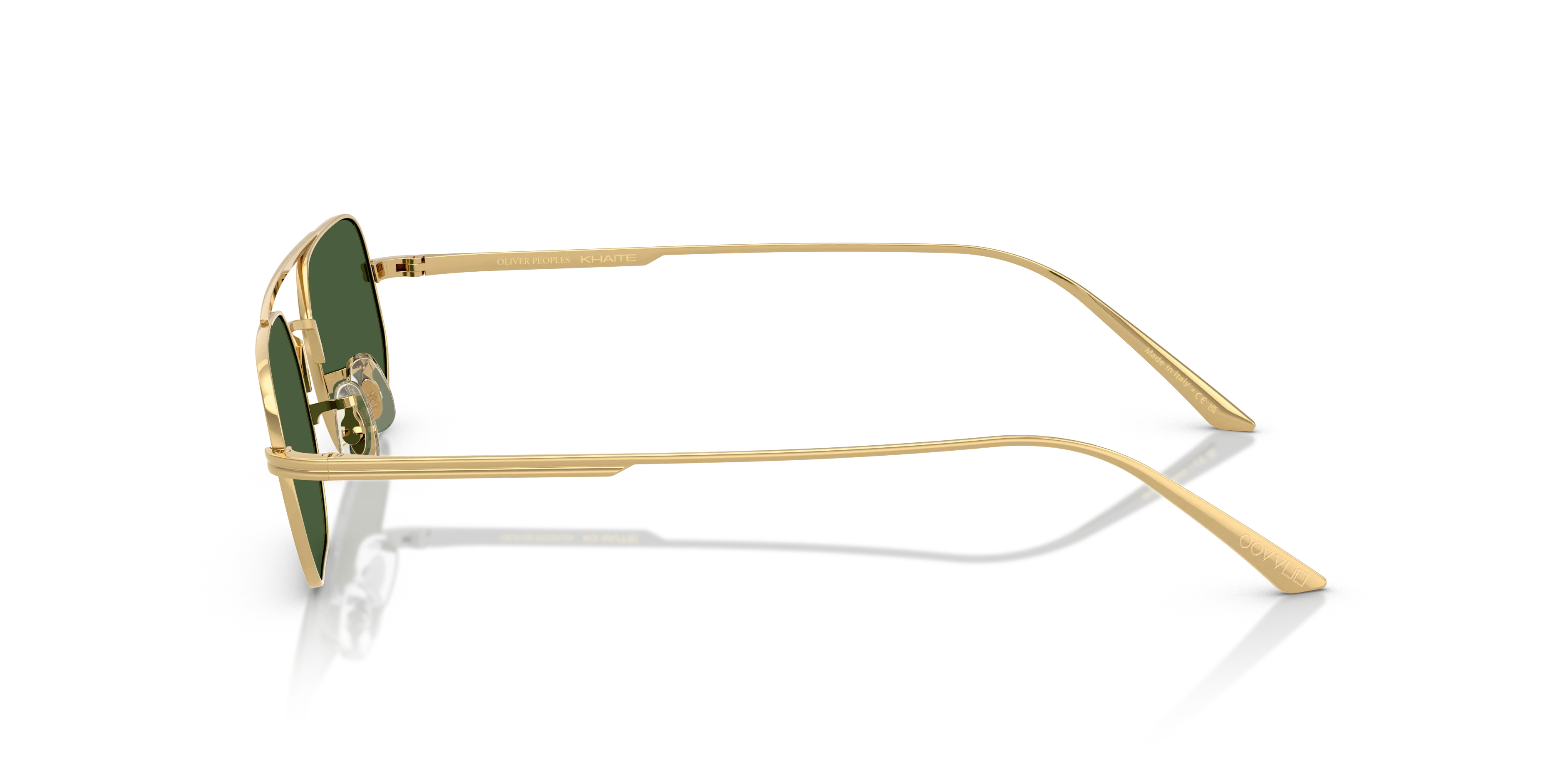 Oliver Peoples OV1351S 1989C 533271 Occhiali da sole Acciaio Oro Verde Pillow Normale - immagine 4