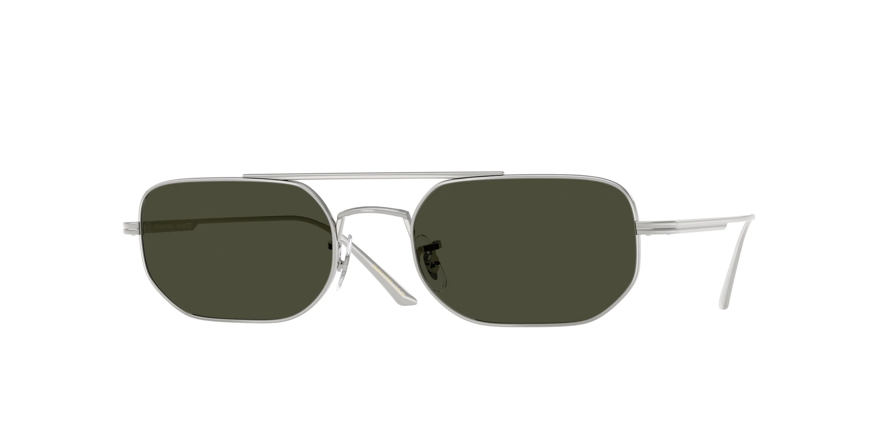 Oliver Peoples OV1351S 1989C 503671 Occhiali da sole Acciaio Argento Verde G15 Pillow Normale - immagine 1
