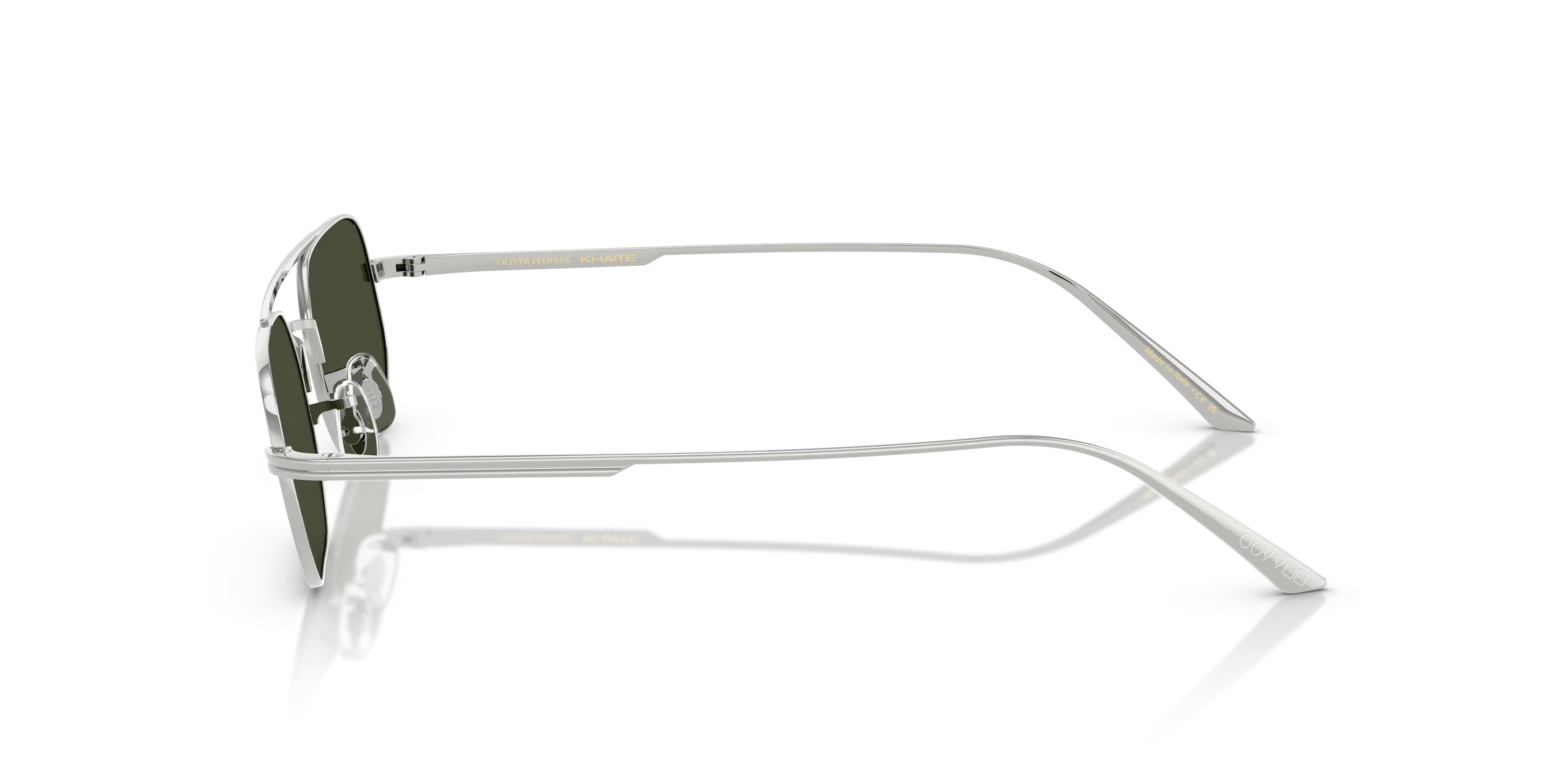 Oliver Peoples OV1351S 1989C 503671 Occhiali da sole Acciaio Argento Verde G15 Pillow Normale - immagine 4