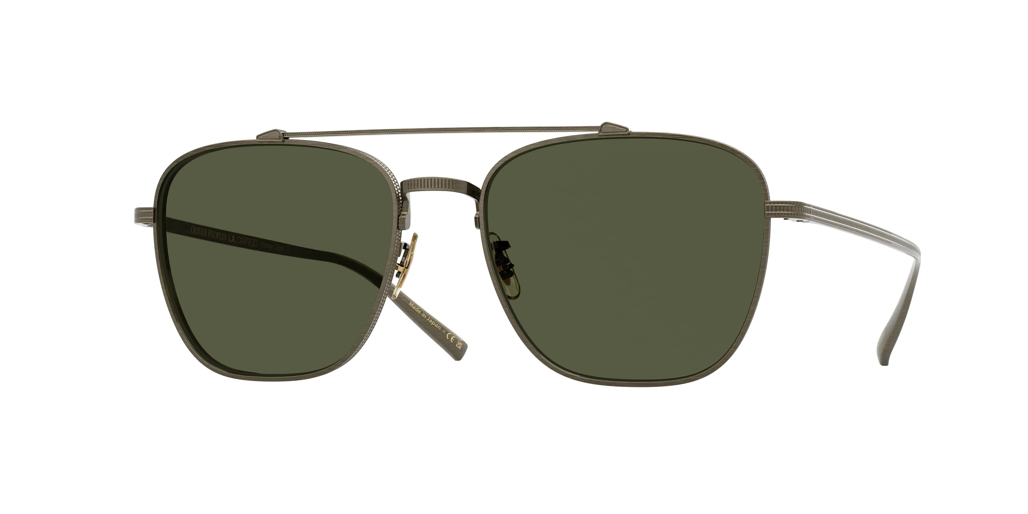 Oliver Peoples OV1349ST AVISON 528452 Occhiali da sole Titanio Oro Verde G15 Pilot Normale - immagine 1